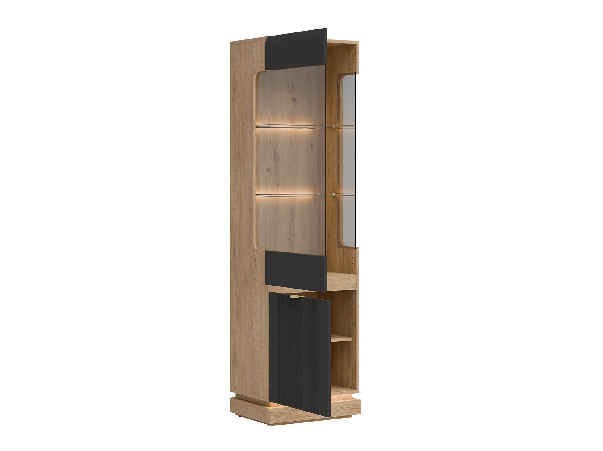 Стеллаж Teselbu 109 (Антрацит + Дуб)