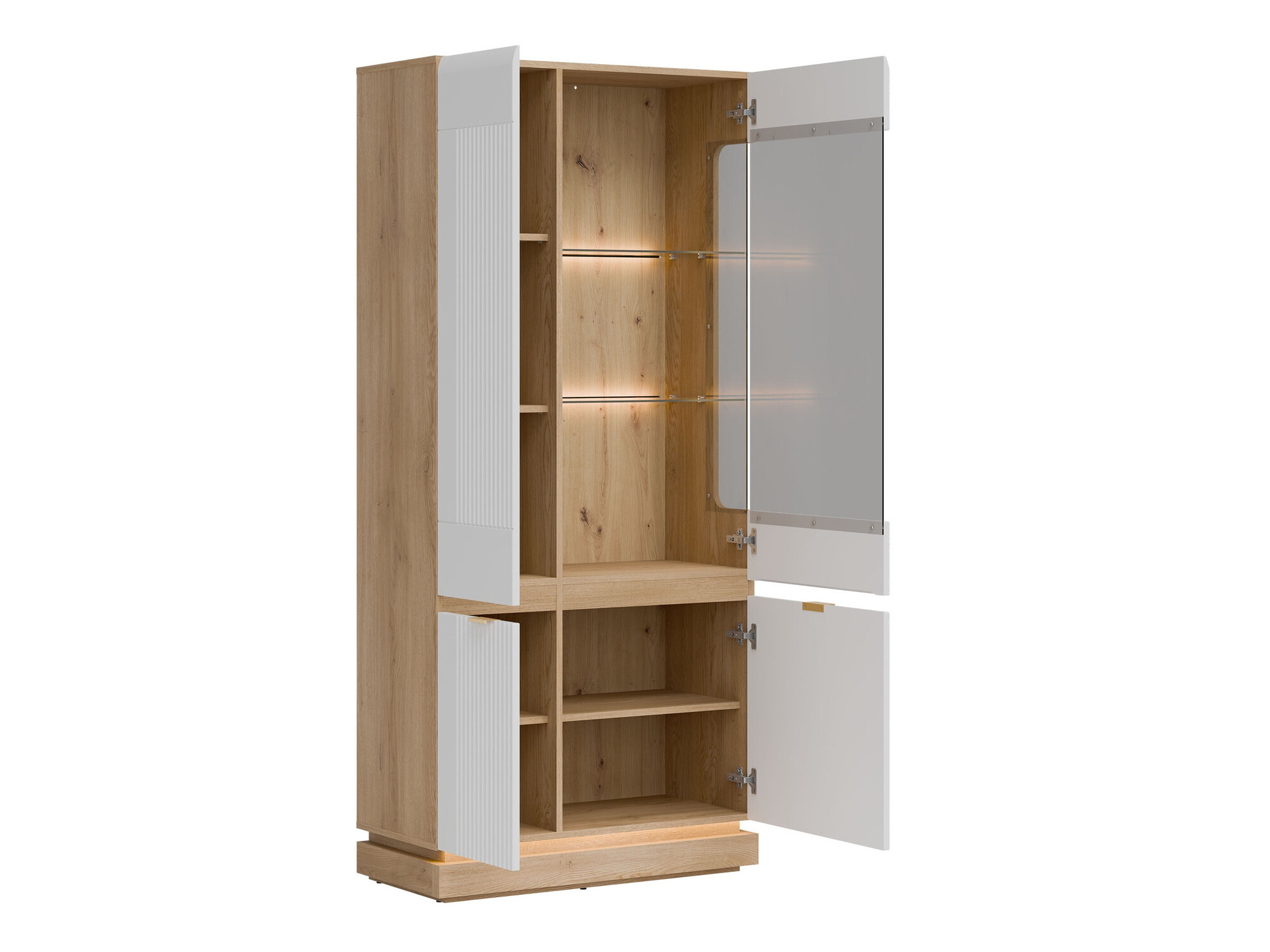 Стеллаж Teselbu 111 (Белый + Дуб)