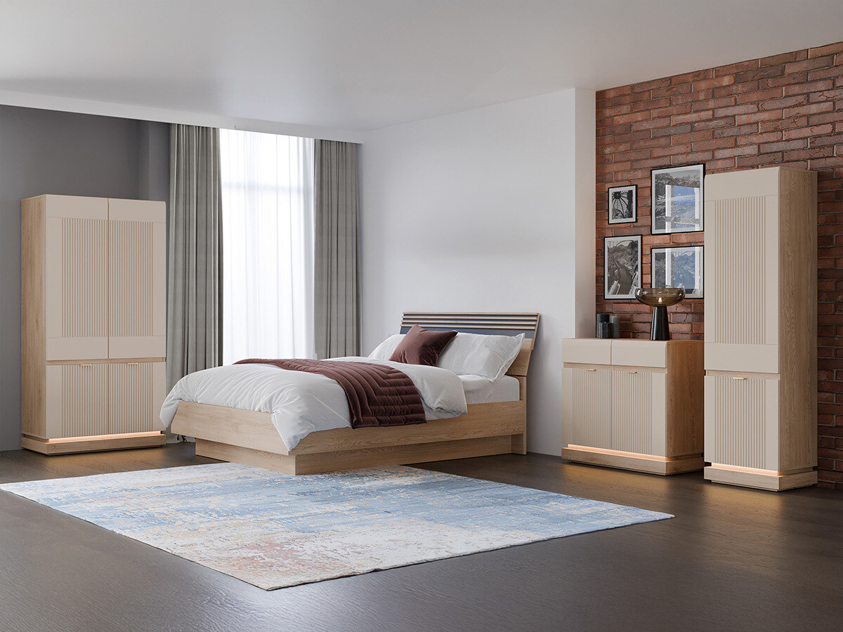 Стеллаж Teselbu 112 (Кашемир + Дуб)