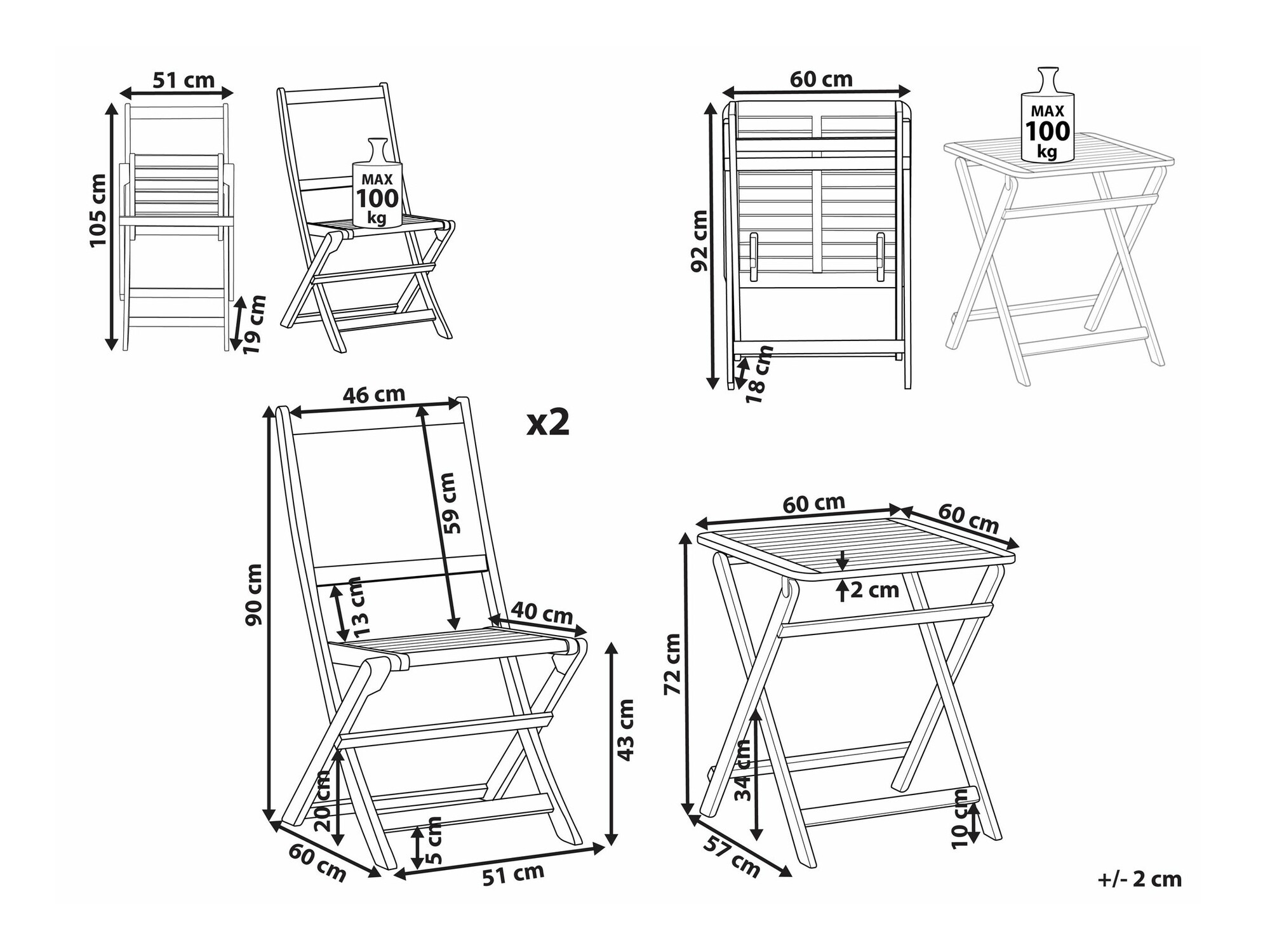 Balkona komplekts Berwyn 2621