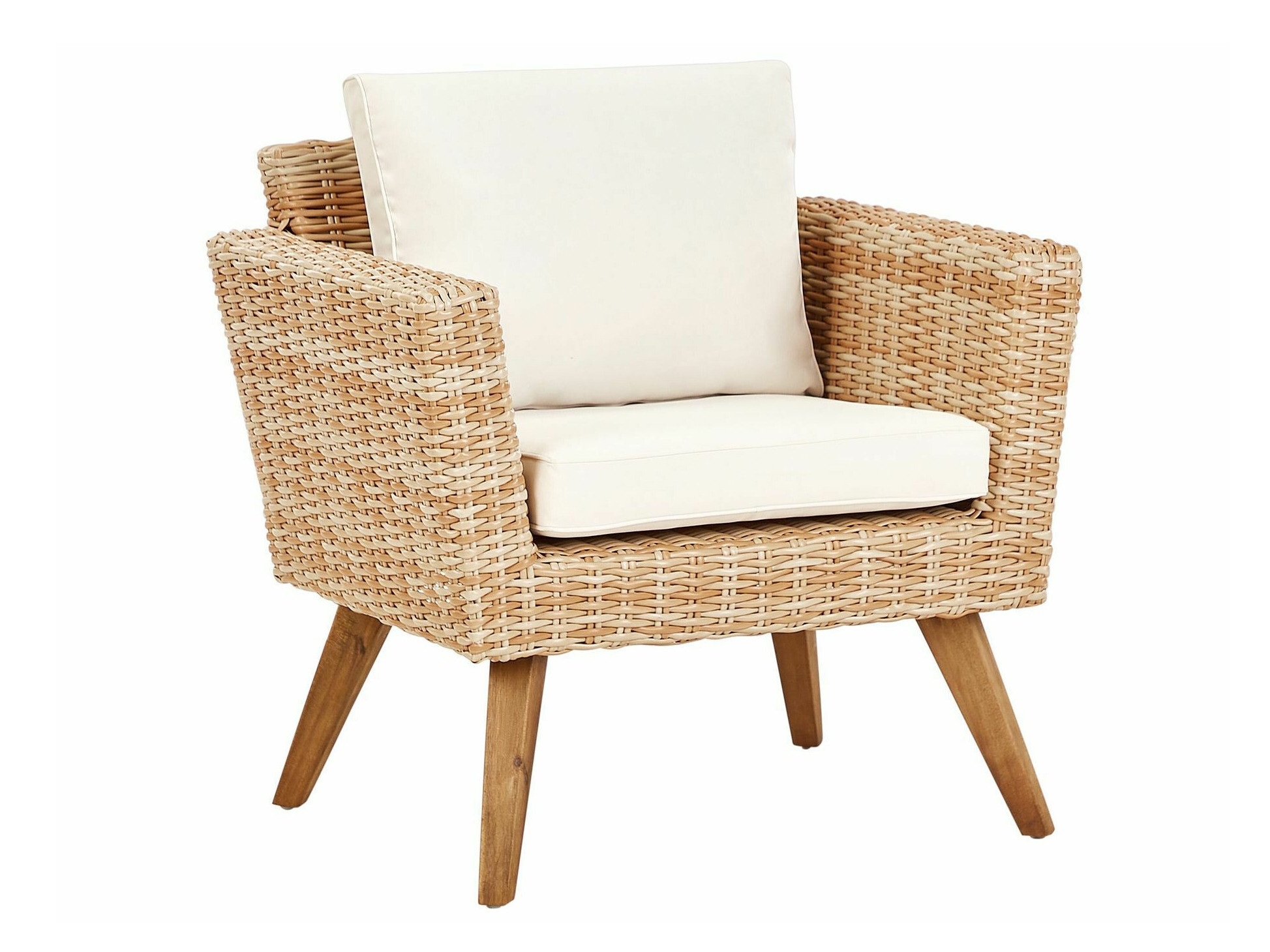 Dārza mēbeļu komplekts Berwyn 2626 (Gaiši brūns + Balts)