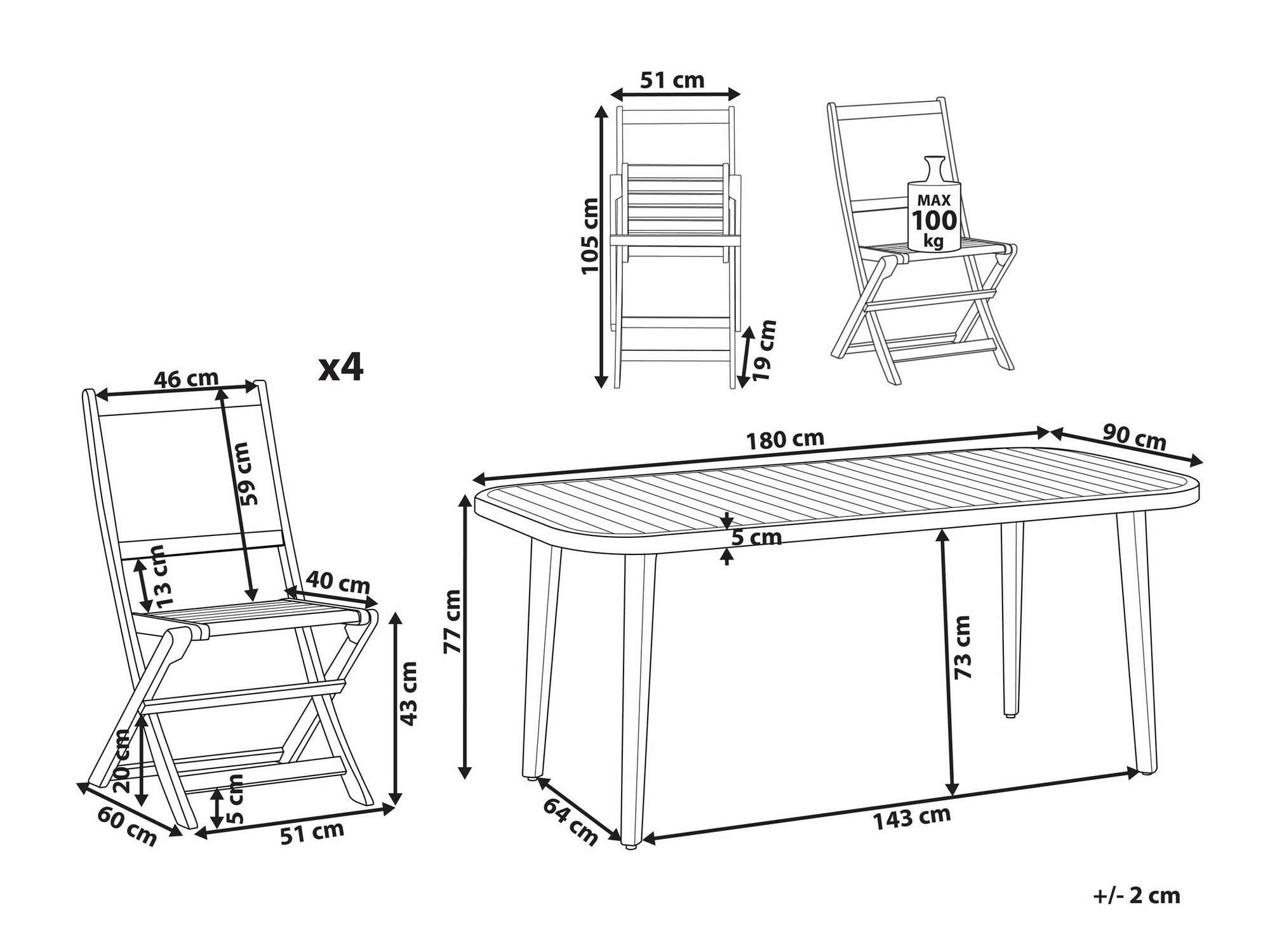 Galds un krēslu komplekts Berwyn 2623