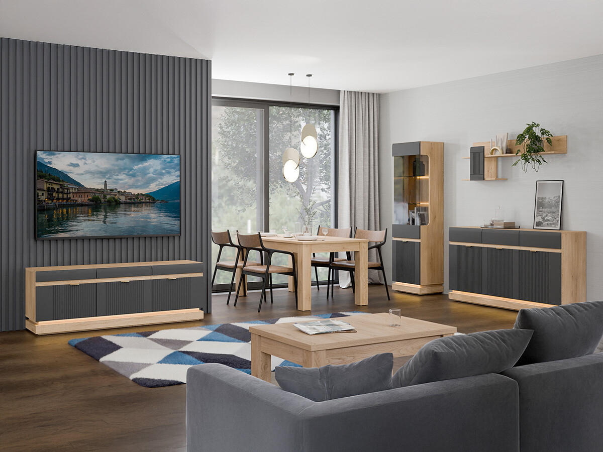 Piekarams plaukts Teselbu 115 (Antracīts + Ozols)