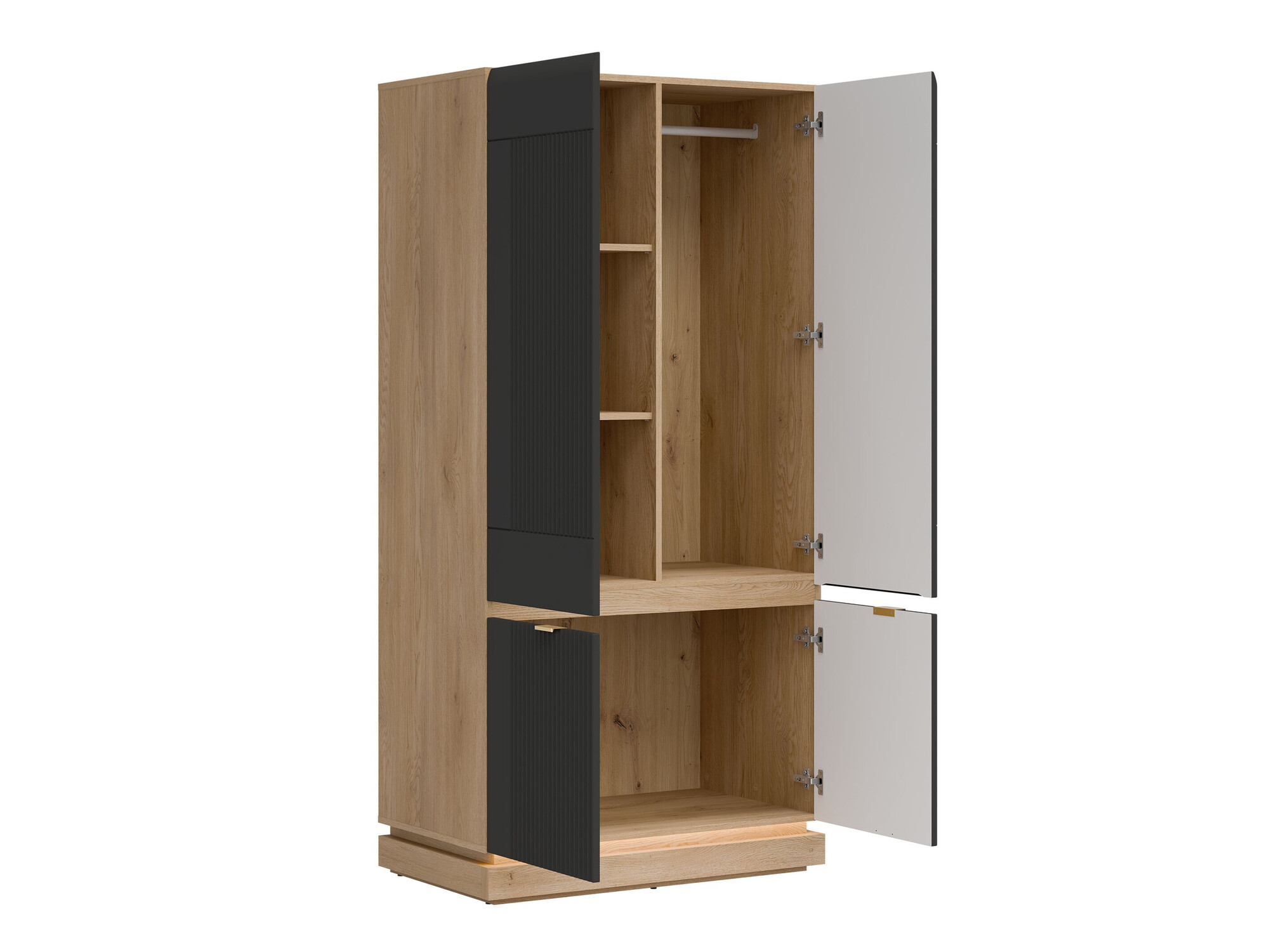 Skapis Teselbu 113 (Antracīts + Ozols)