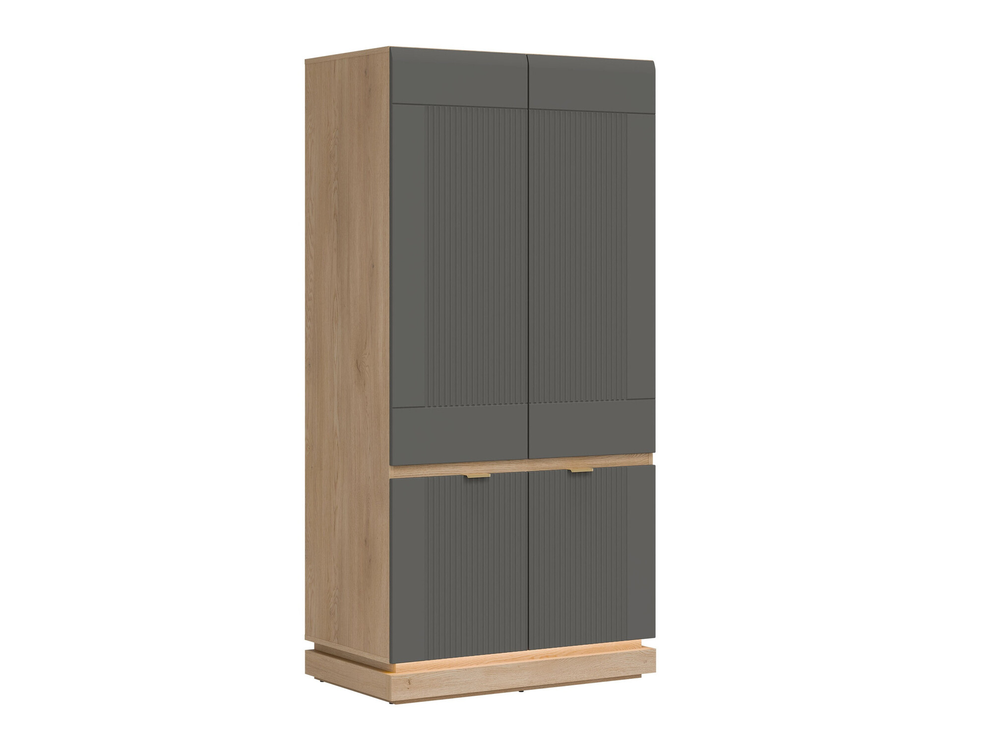 Skapis Teselbu 113 (Pelēks + Ozols)