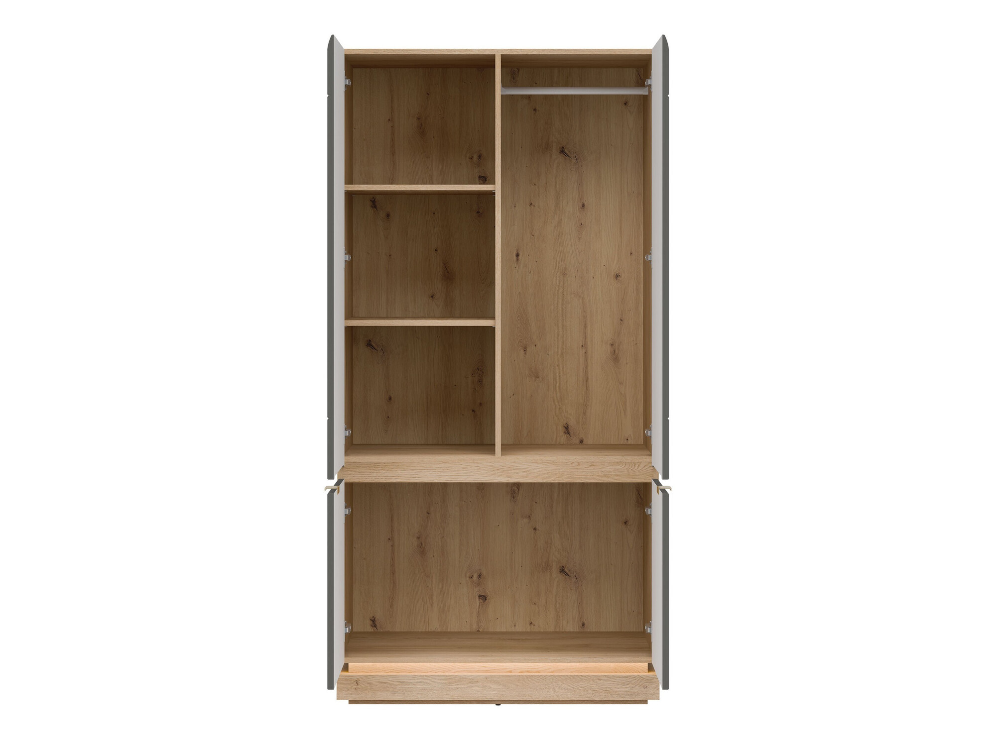 Skapis Teselbu 113 (Pelēks + Ozols)