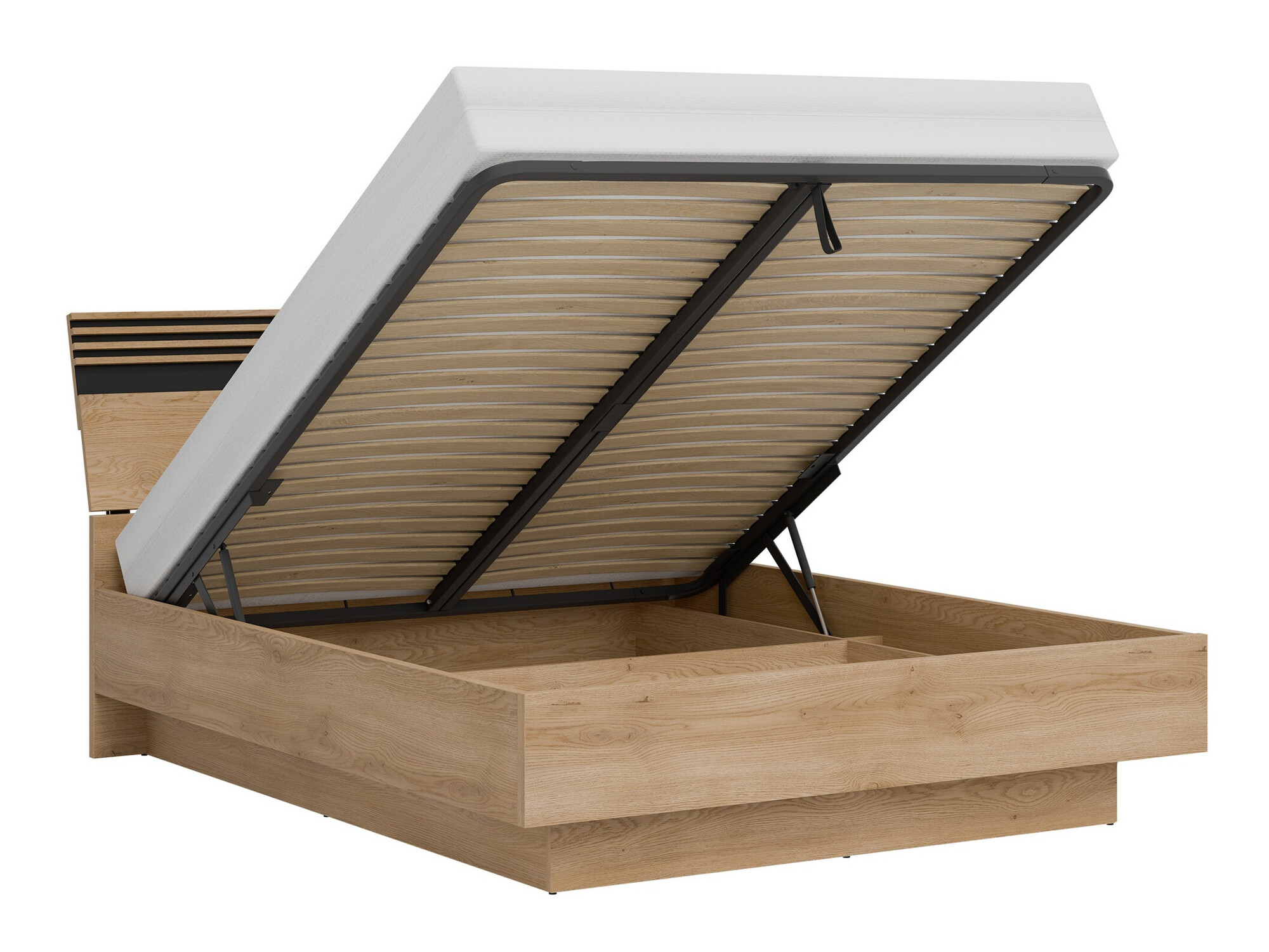 Guļamistabas komplekts Teselbu 117 (Antracīts + Ozols)