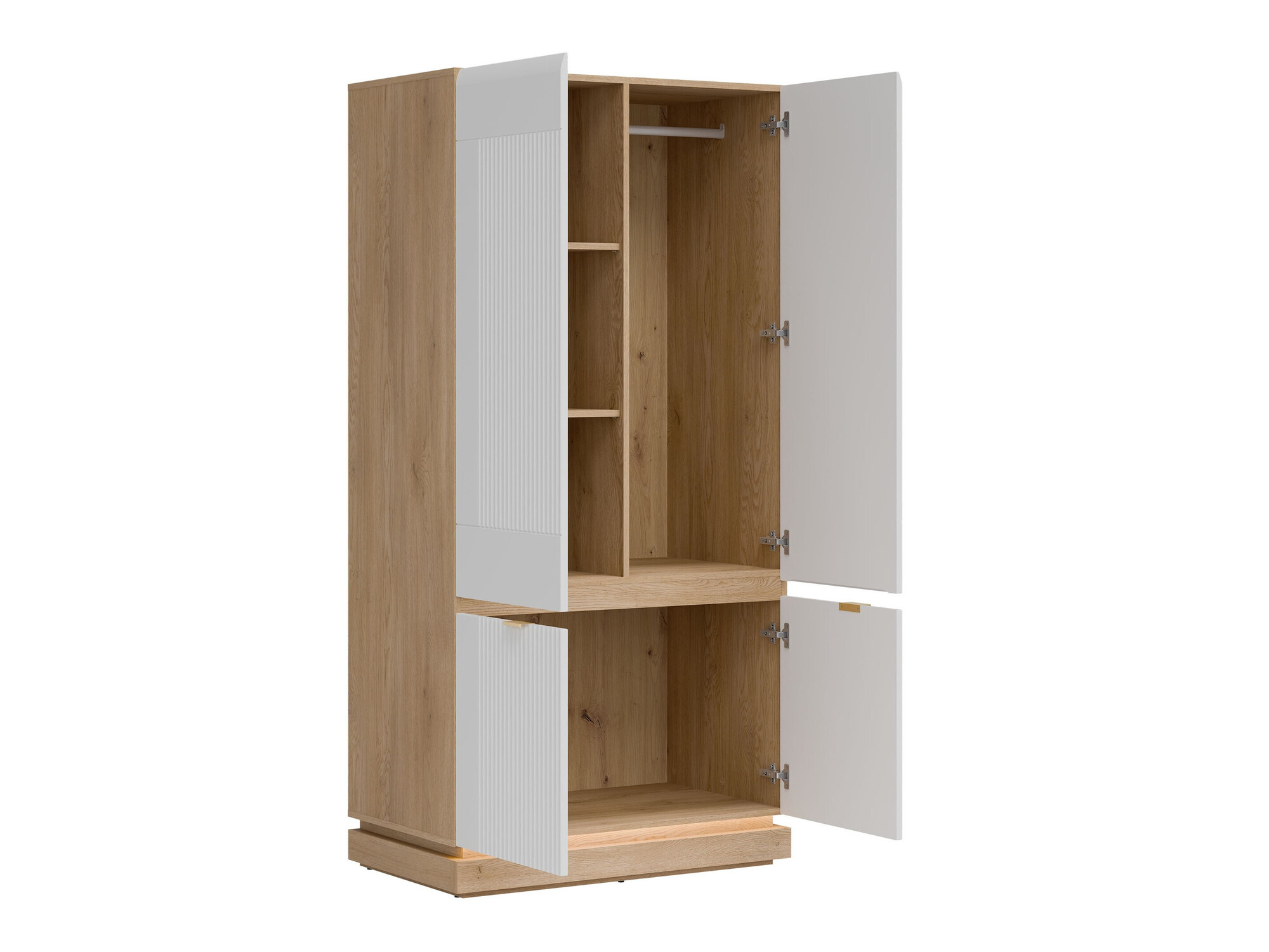 Guļamistabas komplekts Teselbu 117 (Balts + Ozols)