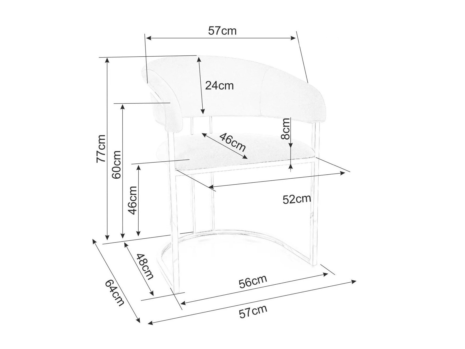 Krēsls Detroit 740 (Krēms)