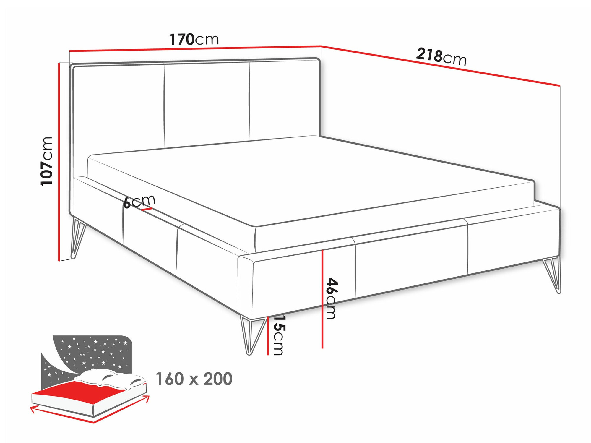 Кровать Clovis 118 (Ruben 2104)