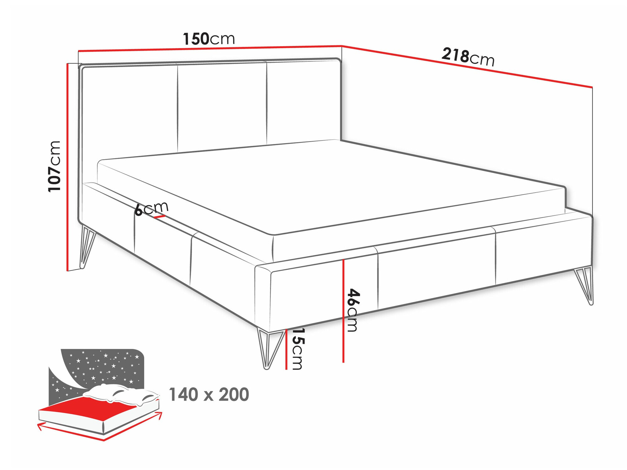Кровать Clovis 118 (Ruben 2115)