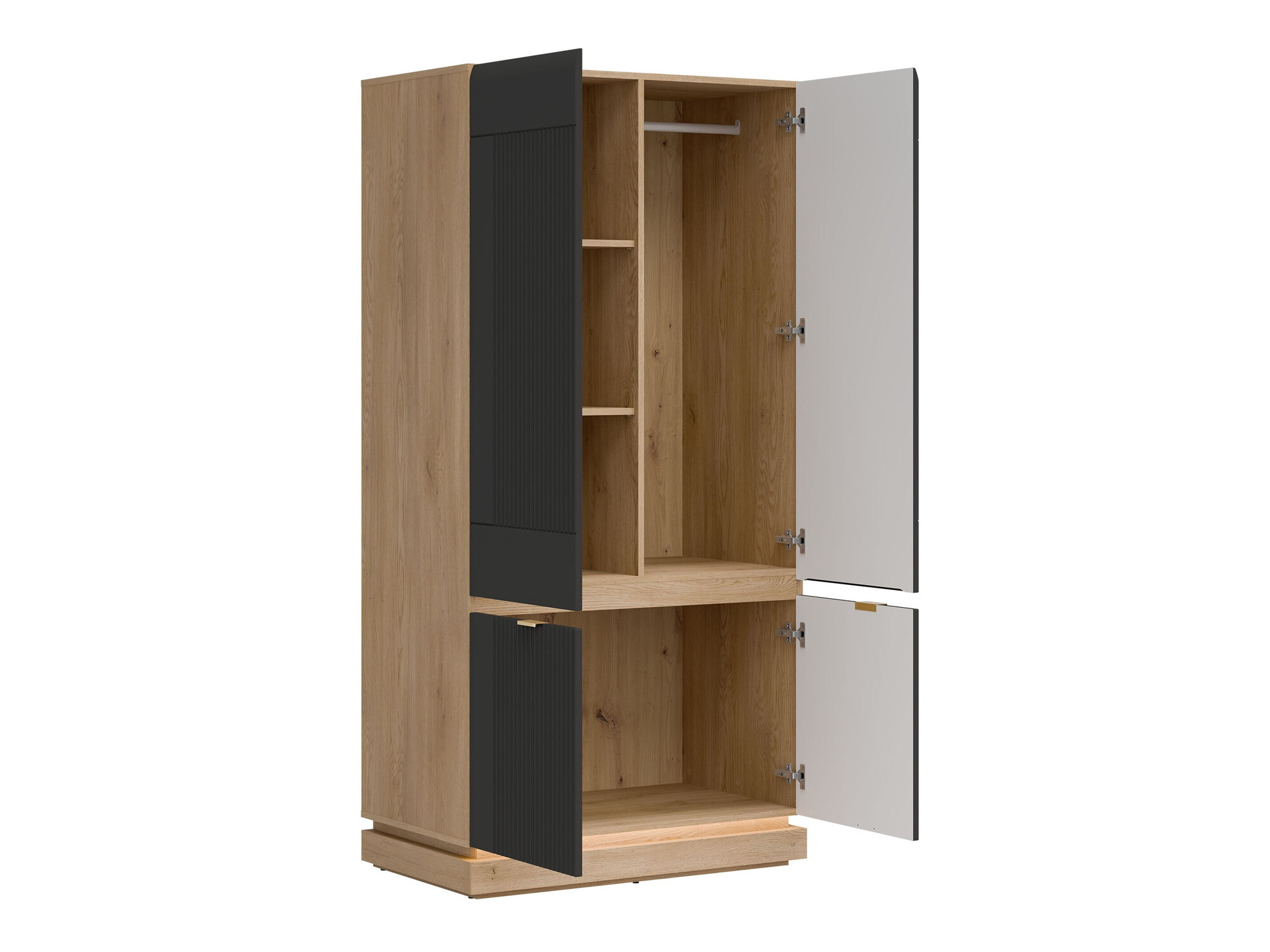 Спальный гарнитур Teselbu 117 (Антрацит + Дуб)