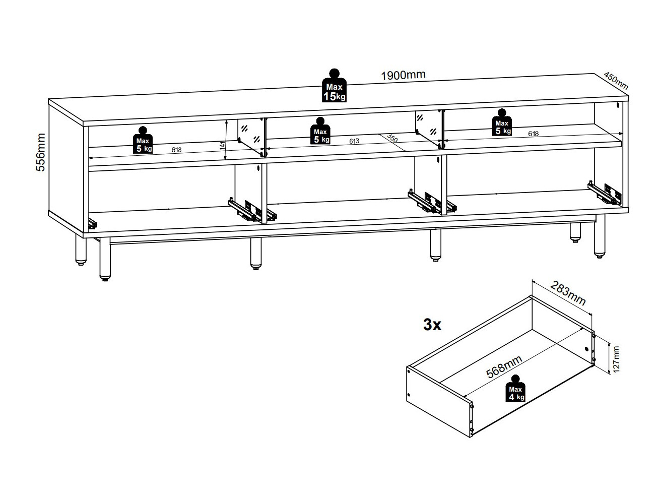 TV galds Morfloe 100