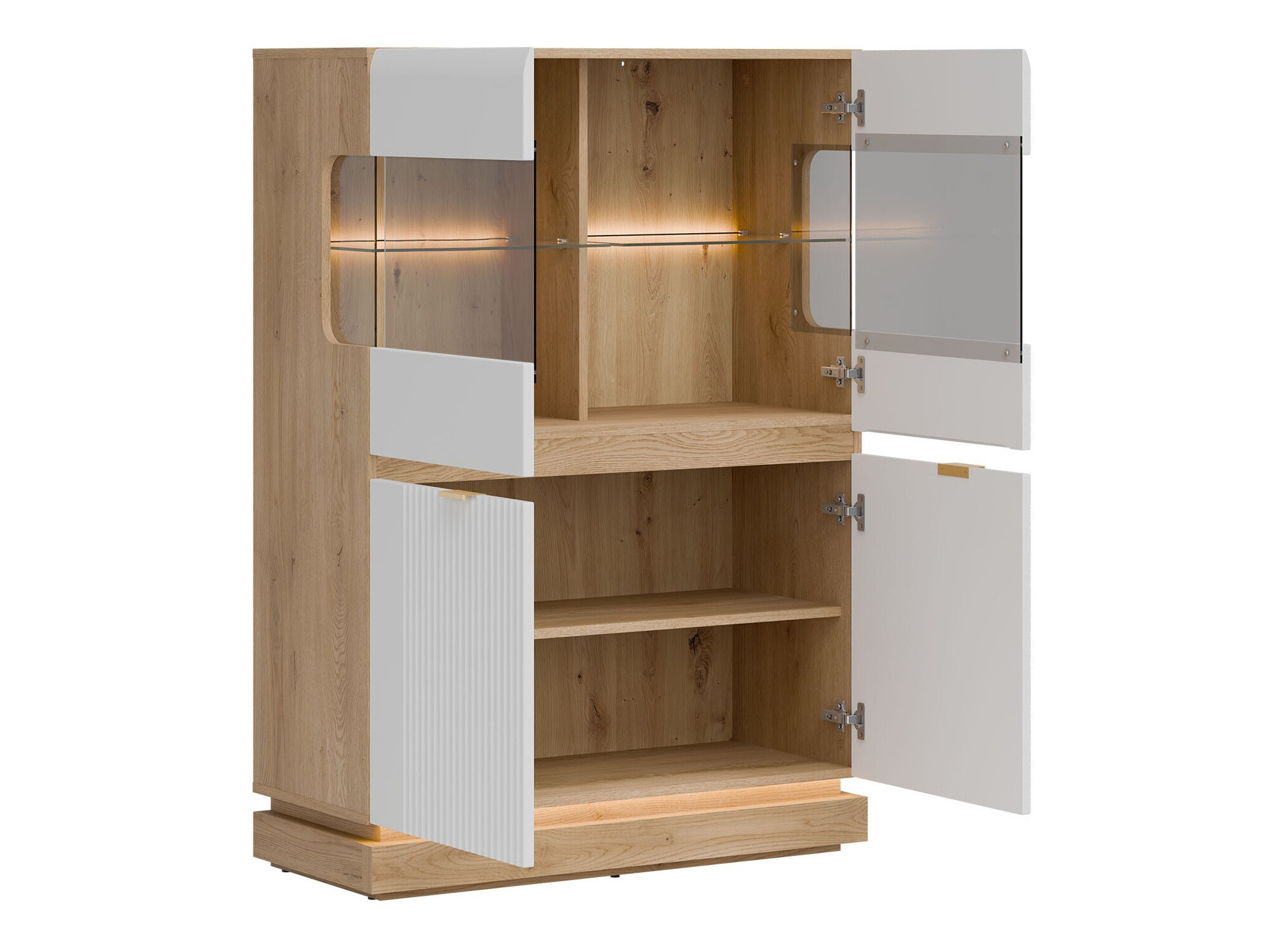 Viesistabas komplekts Teselbu 116 (Balts + Ozols)