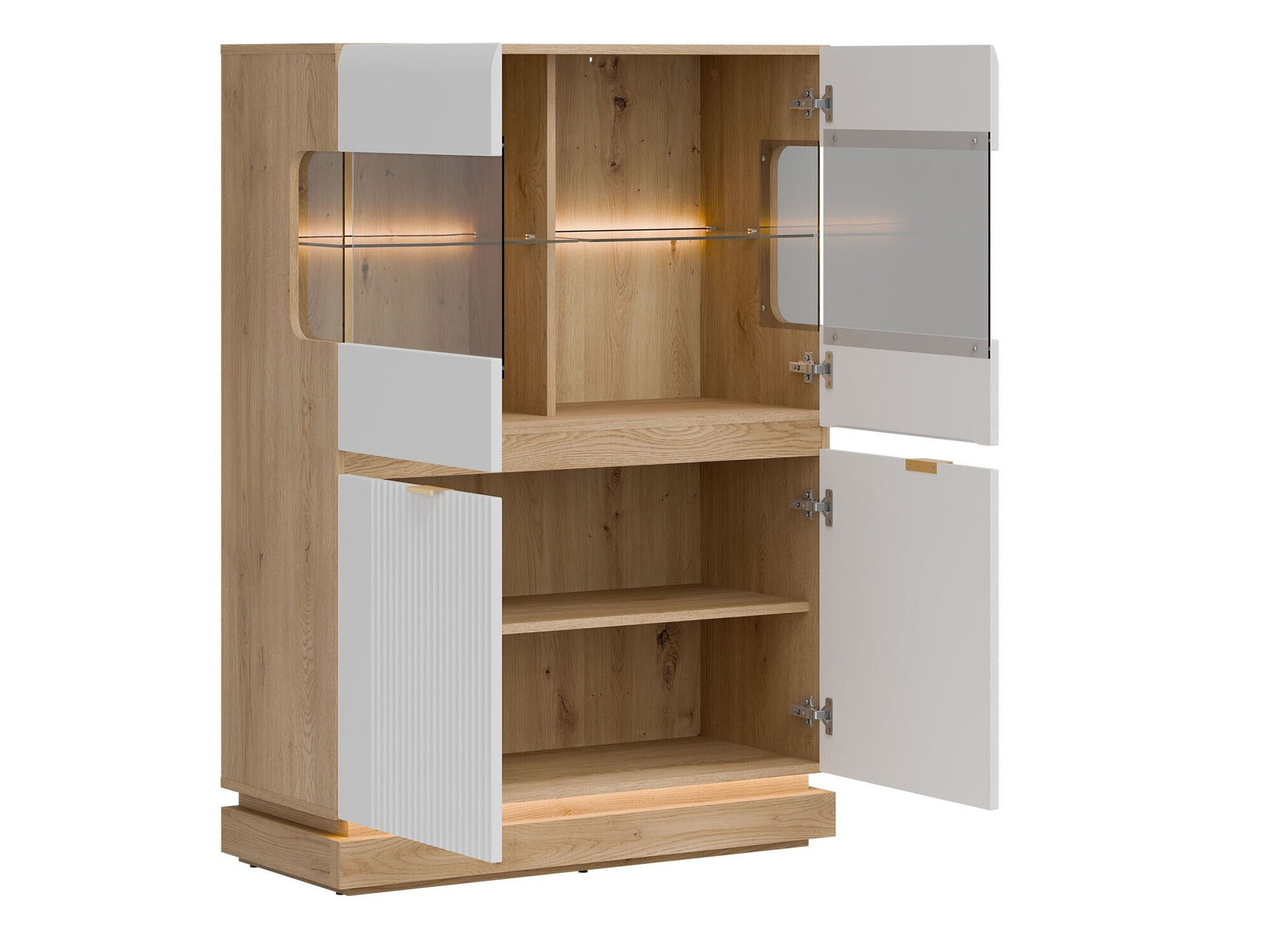 Viesistabas komplekts Teselbu 116 (Balts + Ozols)