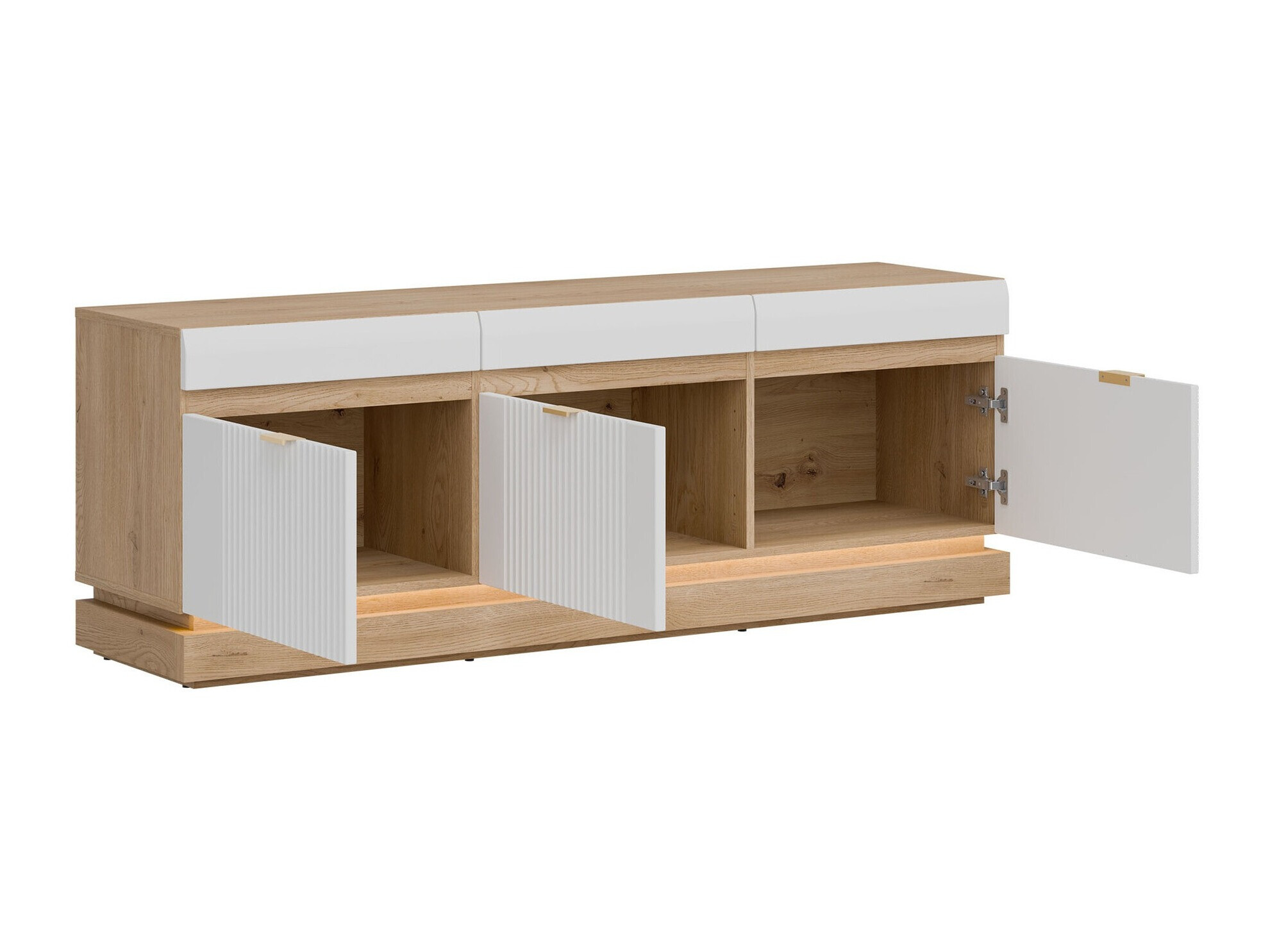 Viesistabas komplekts Teselbu 116 (Balts + Ozols)