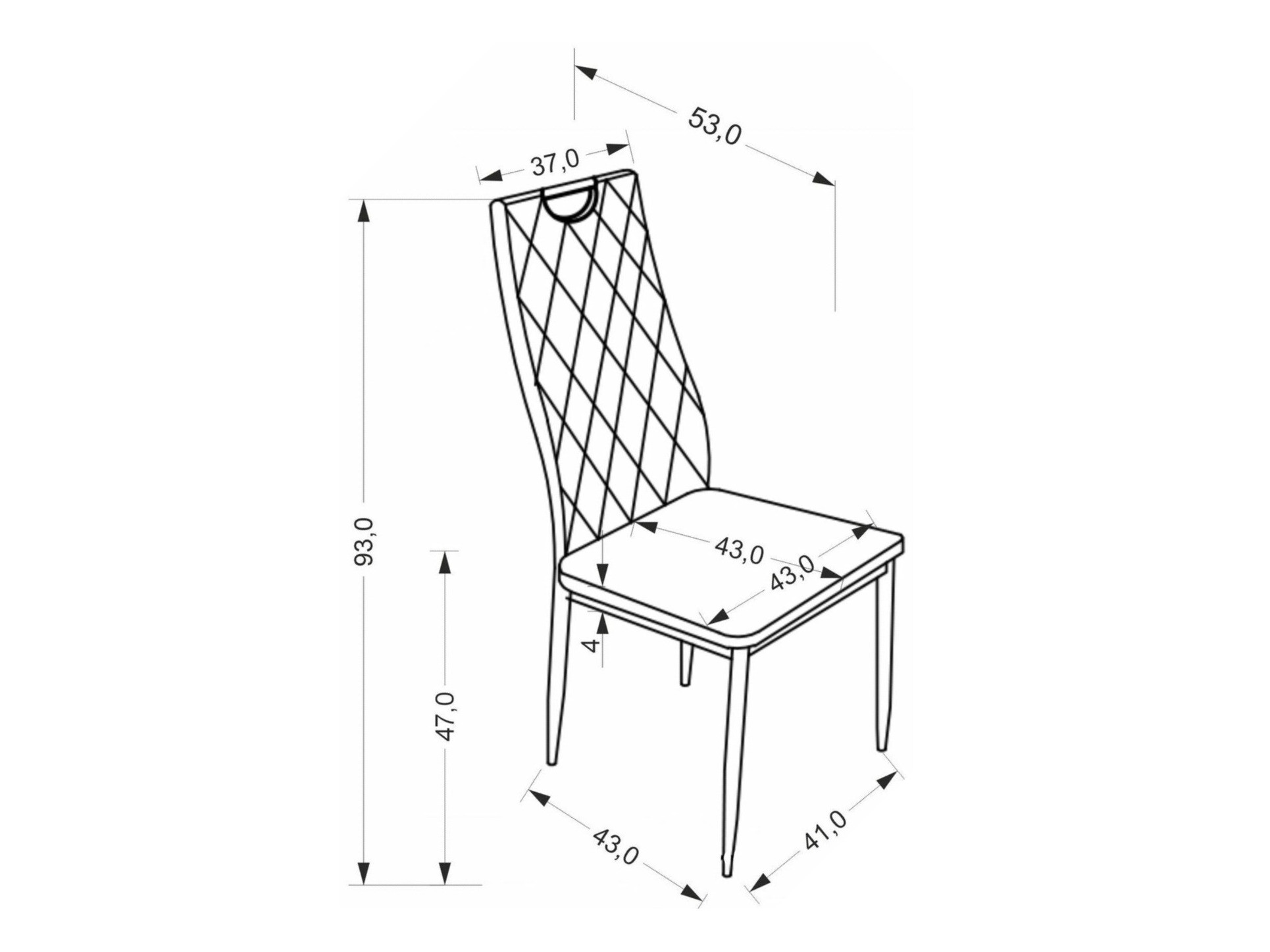Krēsls Houston 1952 (Melns)