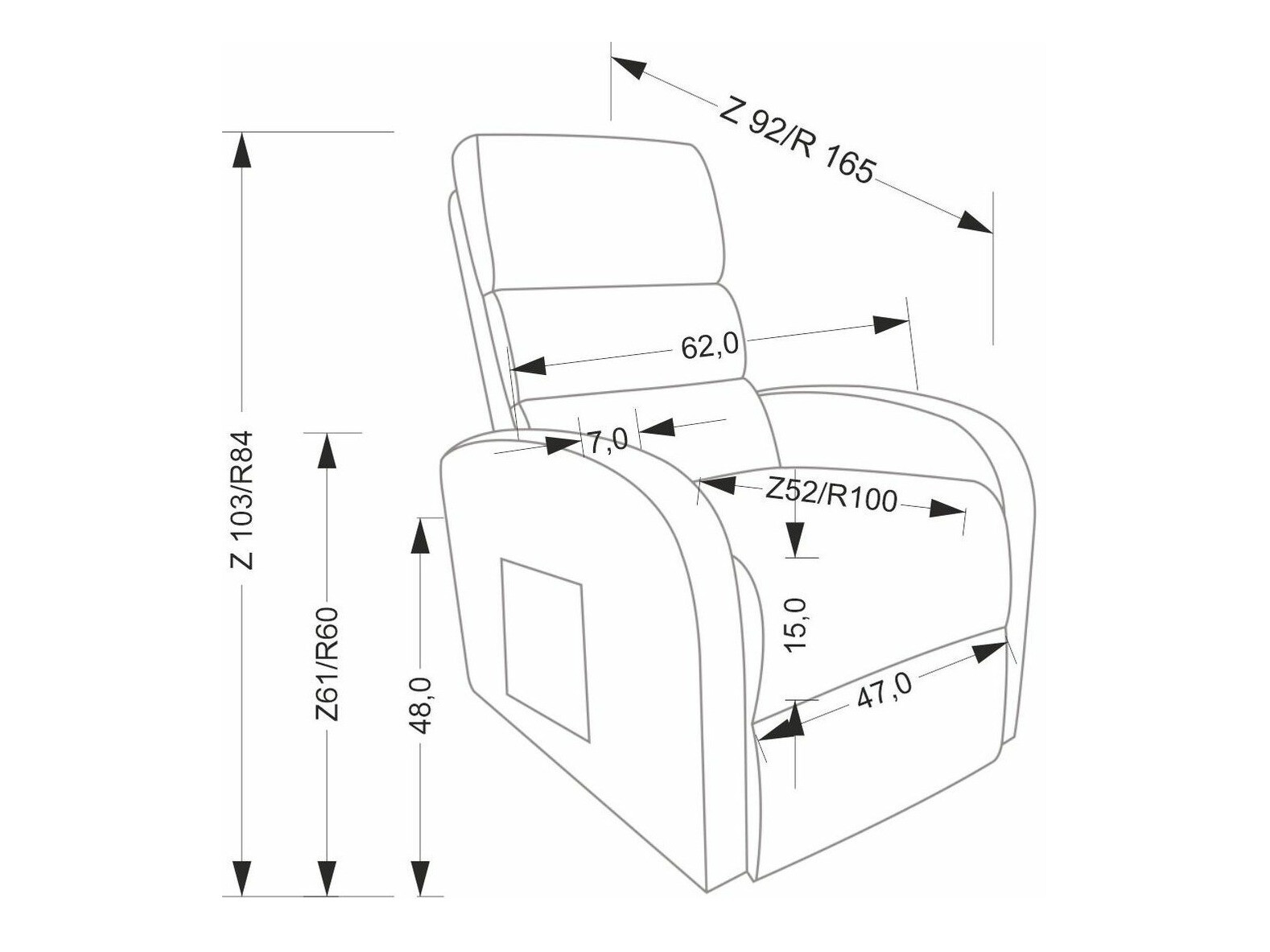 Krēsls reglainer Houston 1954 (Bēšs)
