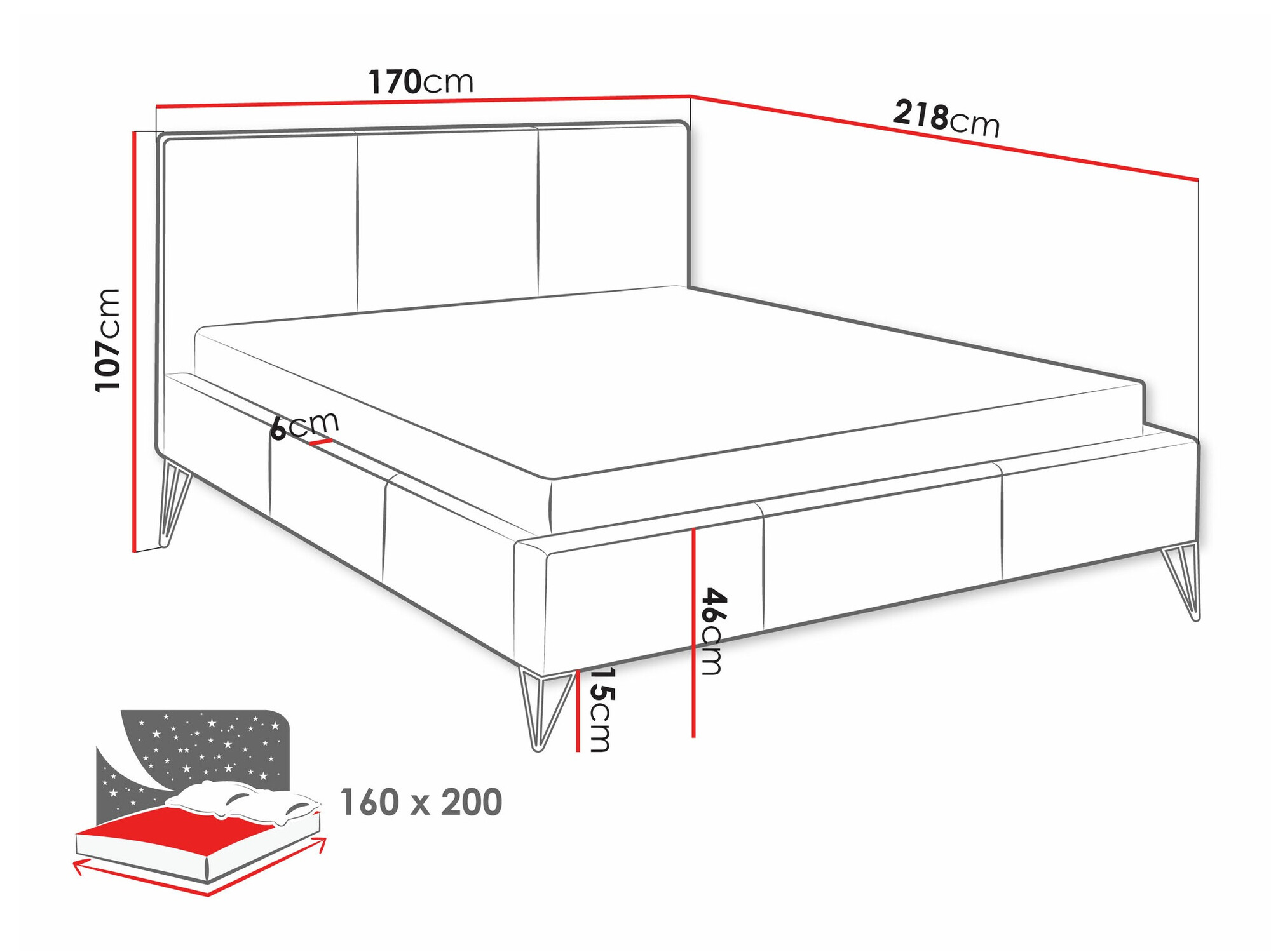 Кровать Clovis 118 (Ruben 2115)