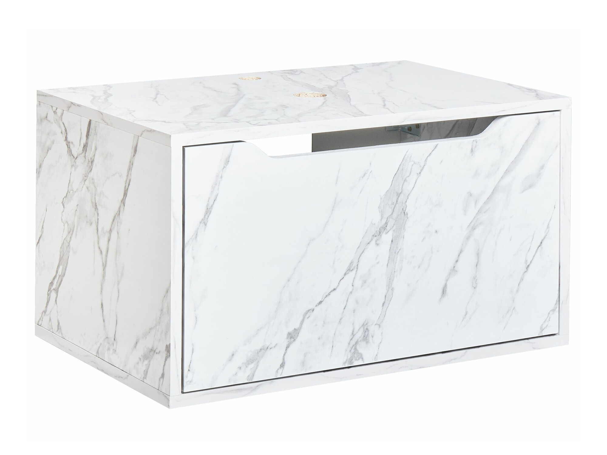 Подвесной шкаф для ванной комнаты под раковину Berwyn 2644 (Белый мрамор)