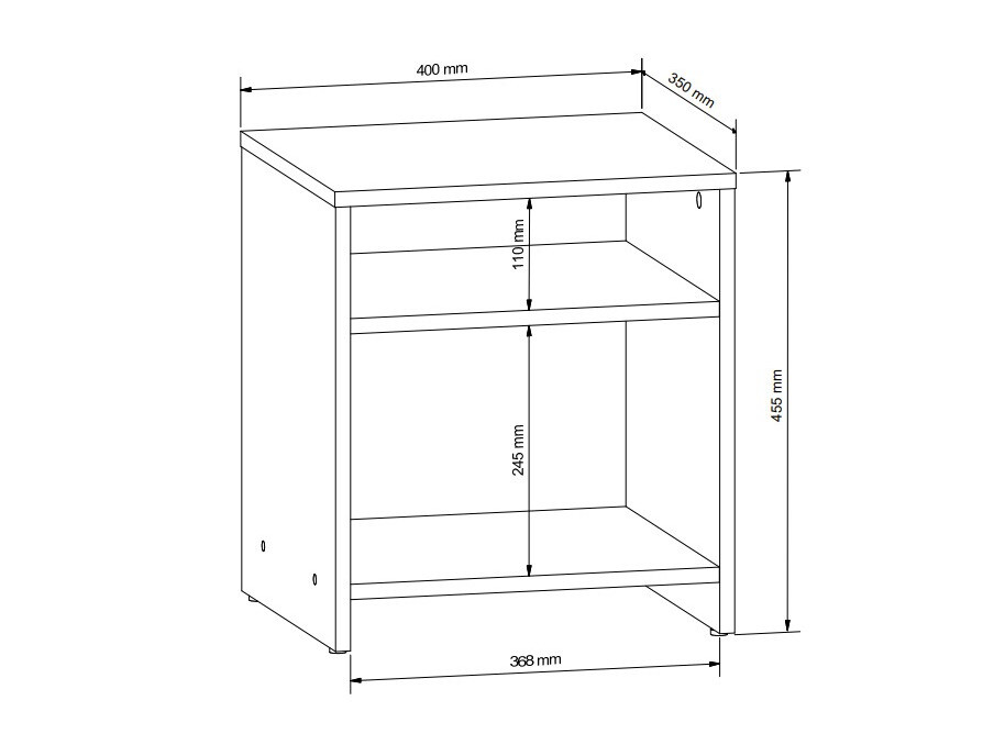 Прикроватная тумбочка Votola 106 (Белый)