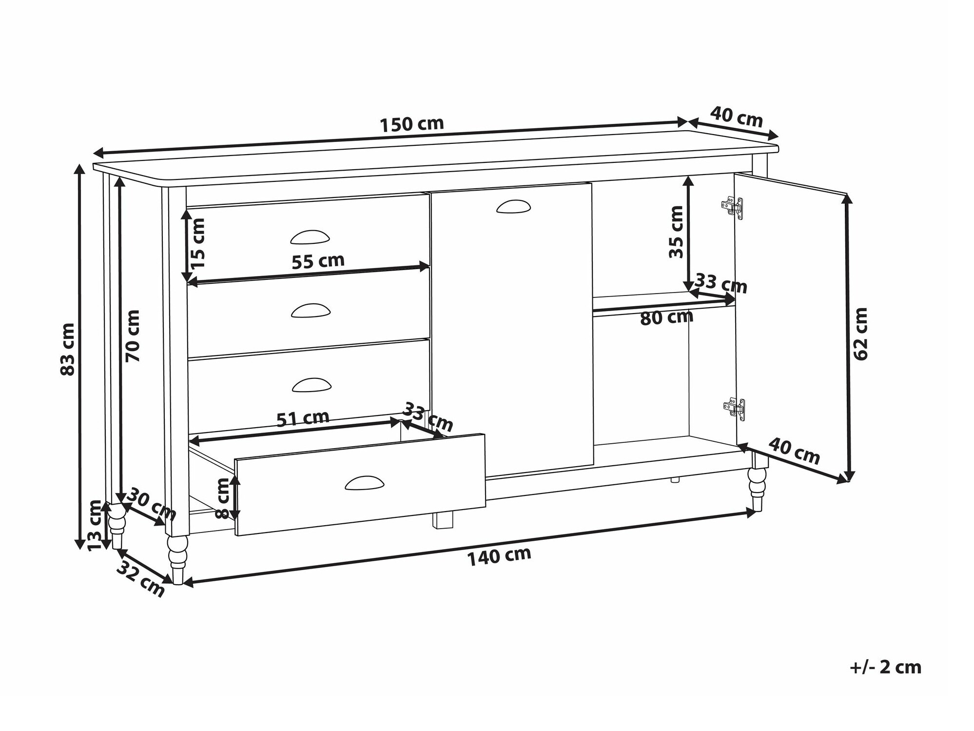Kомод Berwyn 2645 (Белый)