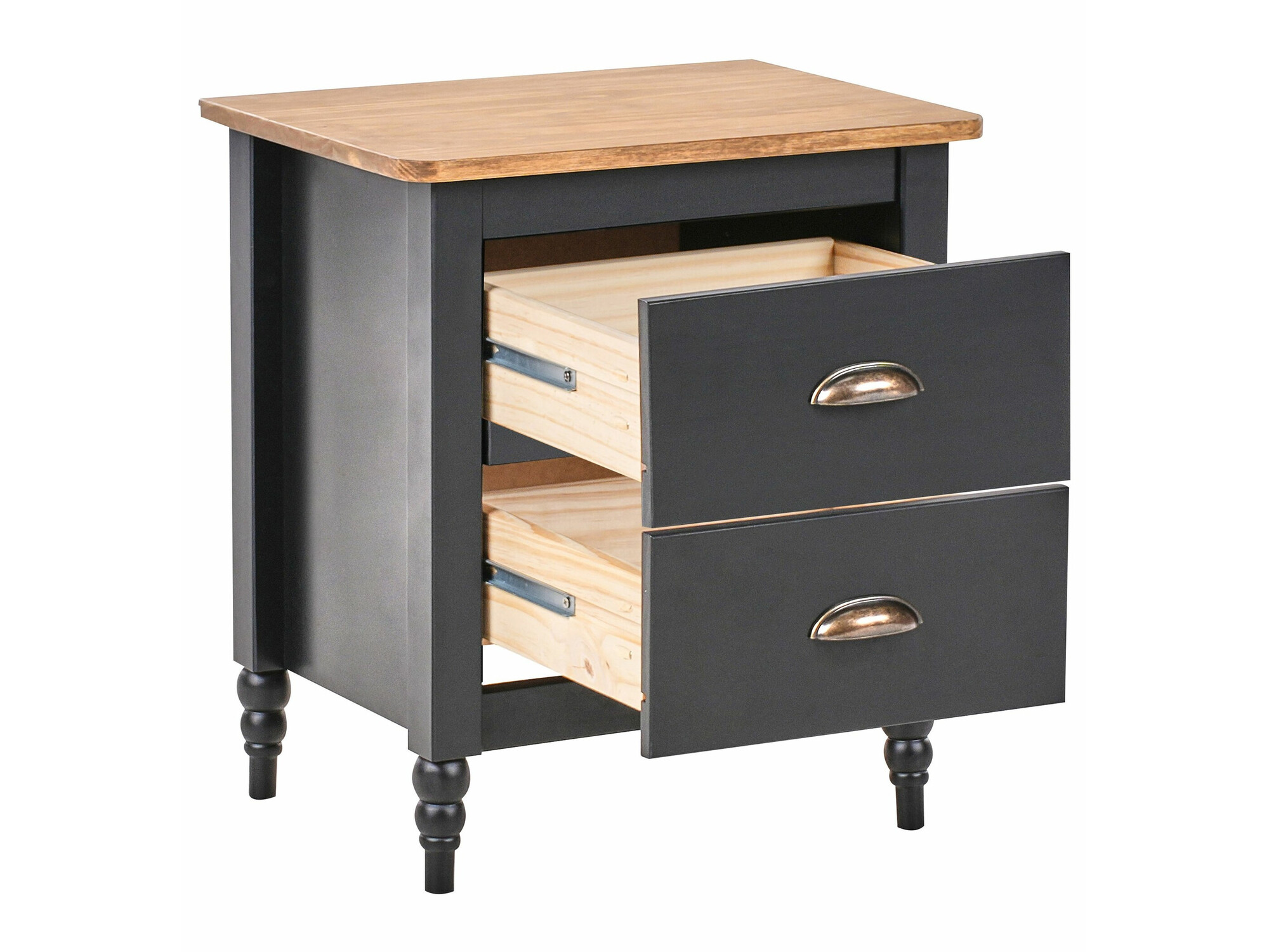 Naktsgaldiņš Berwyn 2481 (Melns + Gaišs koks)