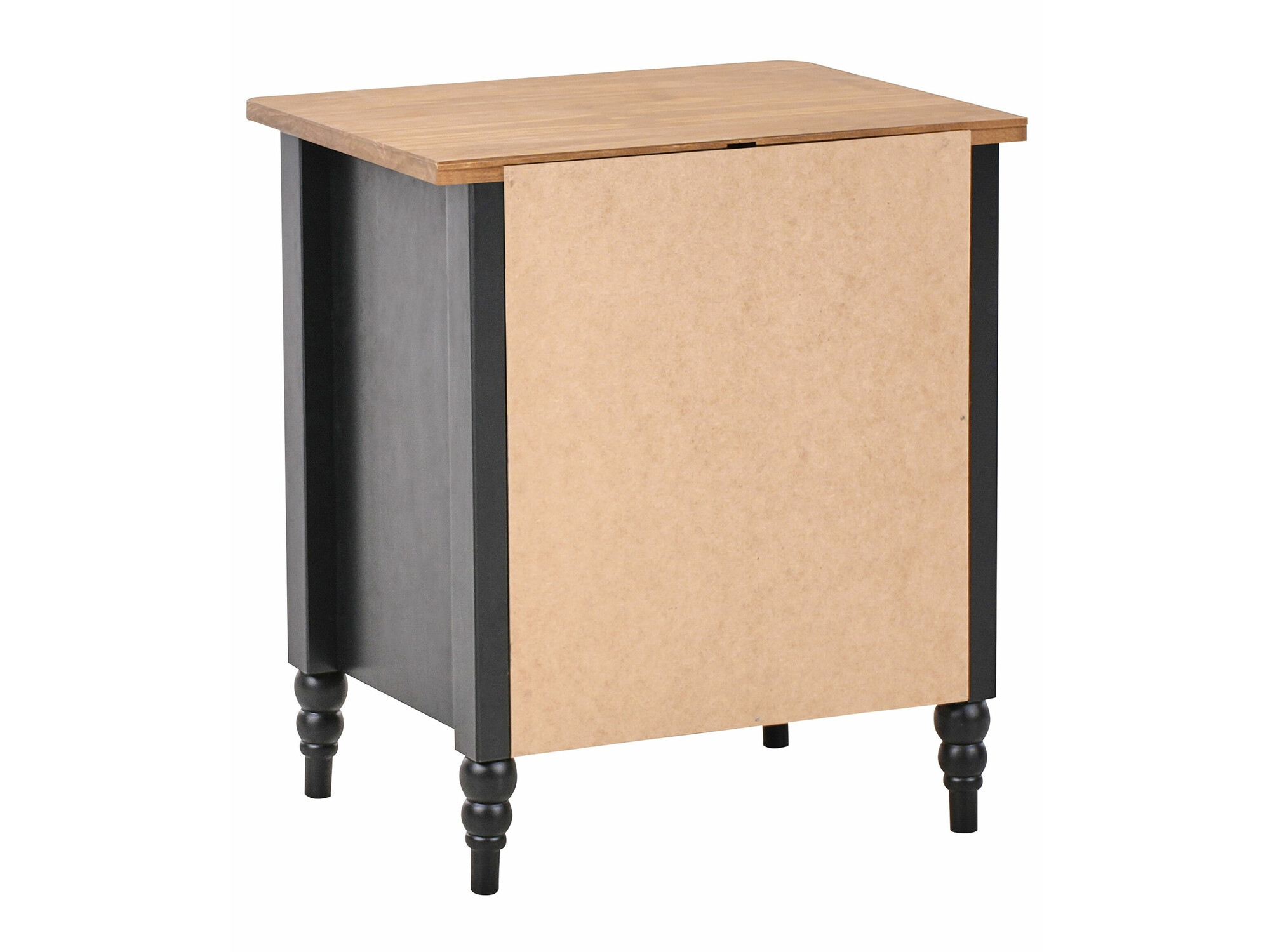 Прикроватная тумбочка Berwyn 2481 (Чёрный + Светлое дерево)