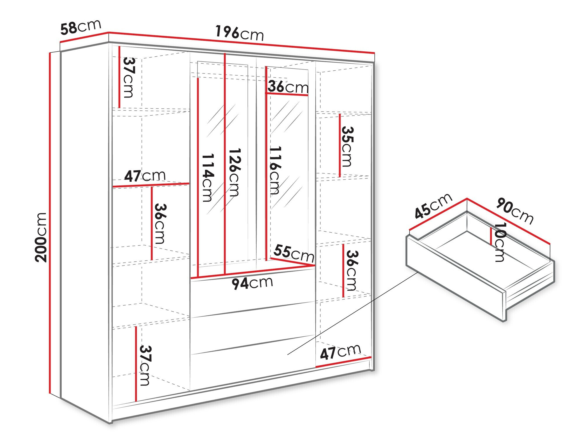 Шкаф Honolulu 251 (Кашемир)