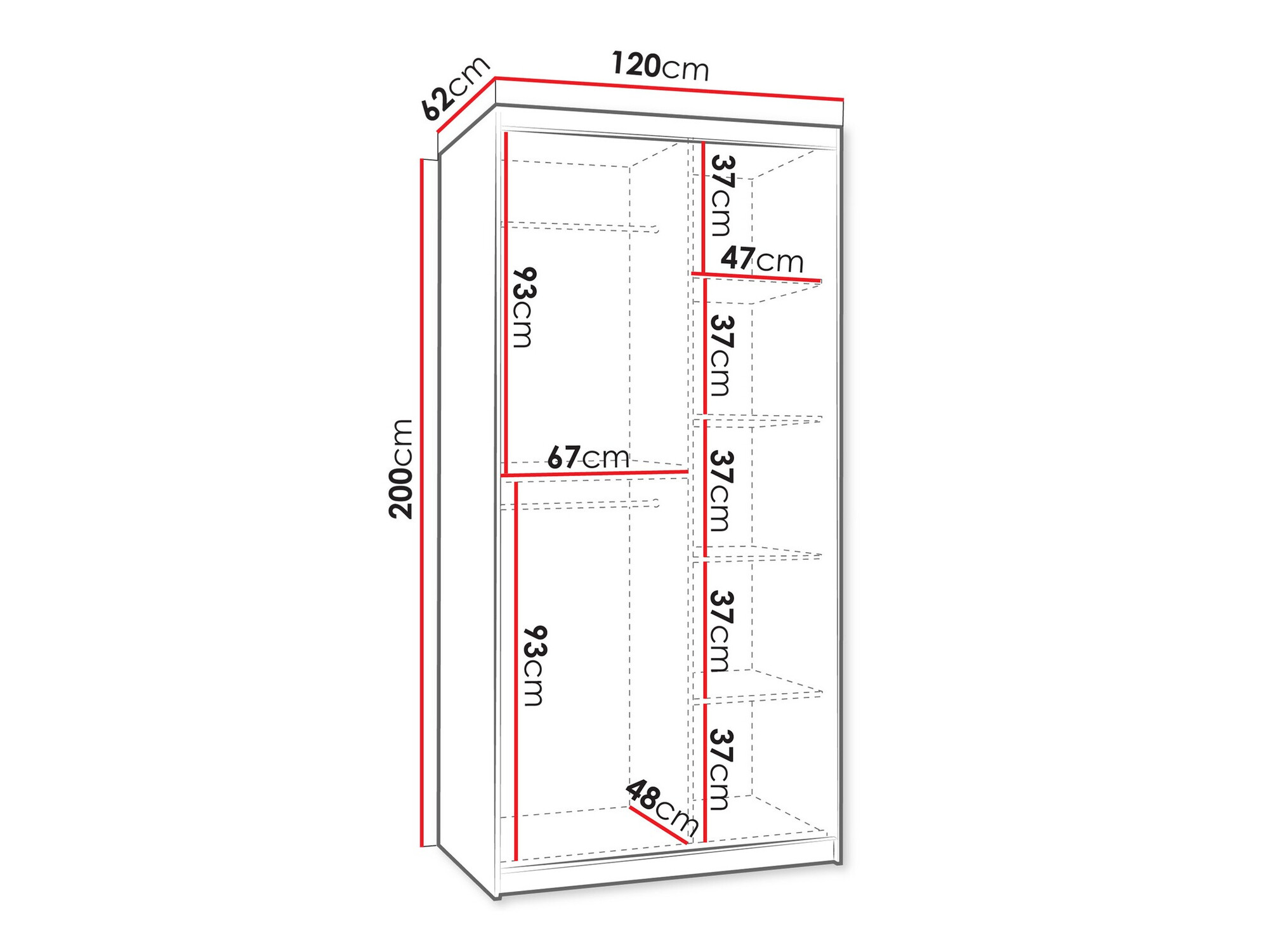 Skapis Hartford 501 (Melns)