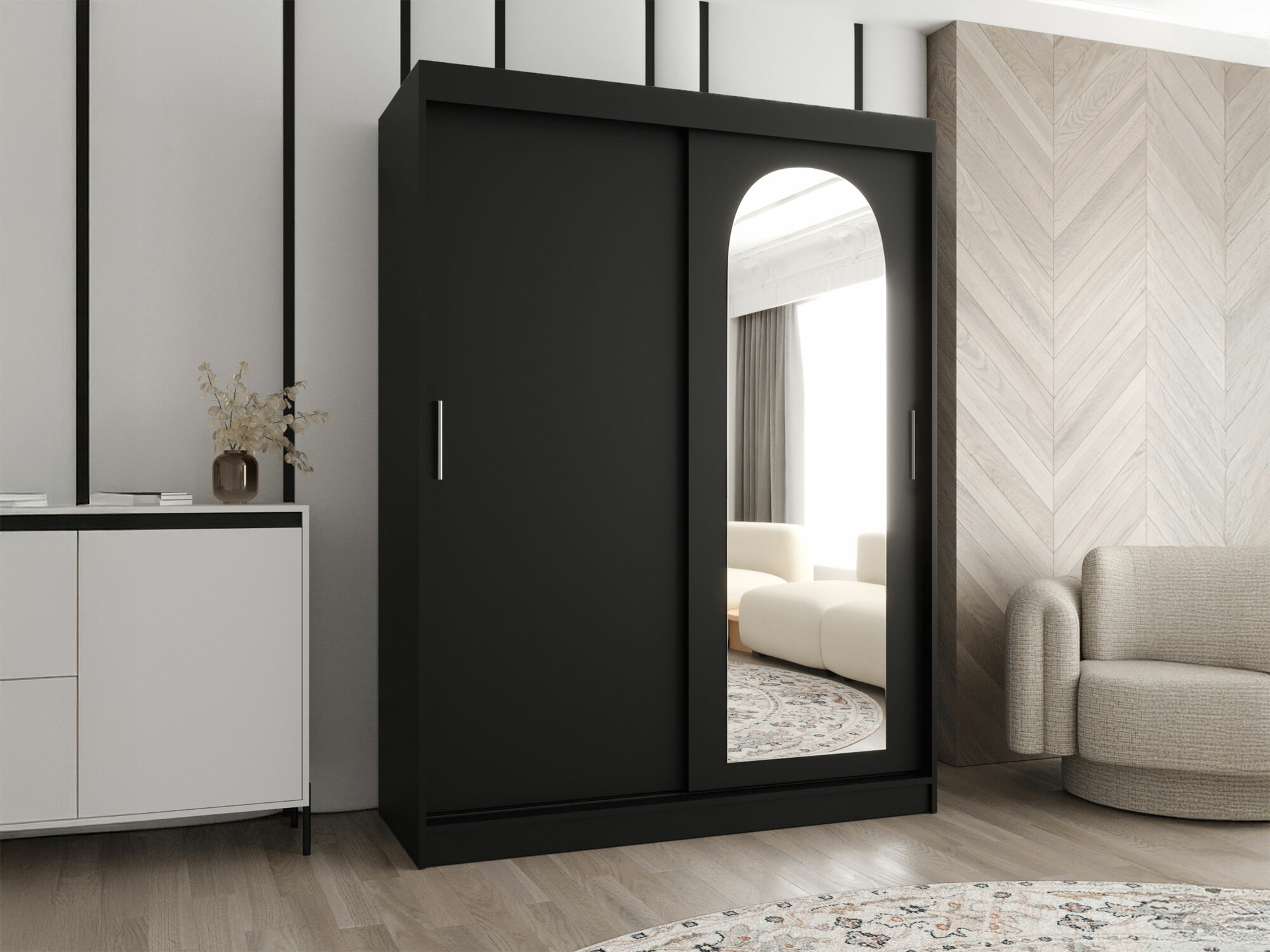 Skapis Hartford 502 (Melns)