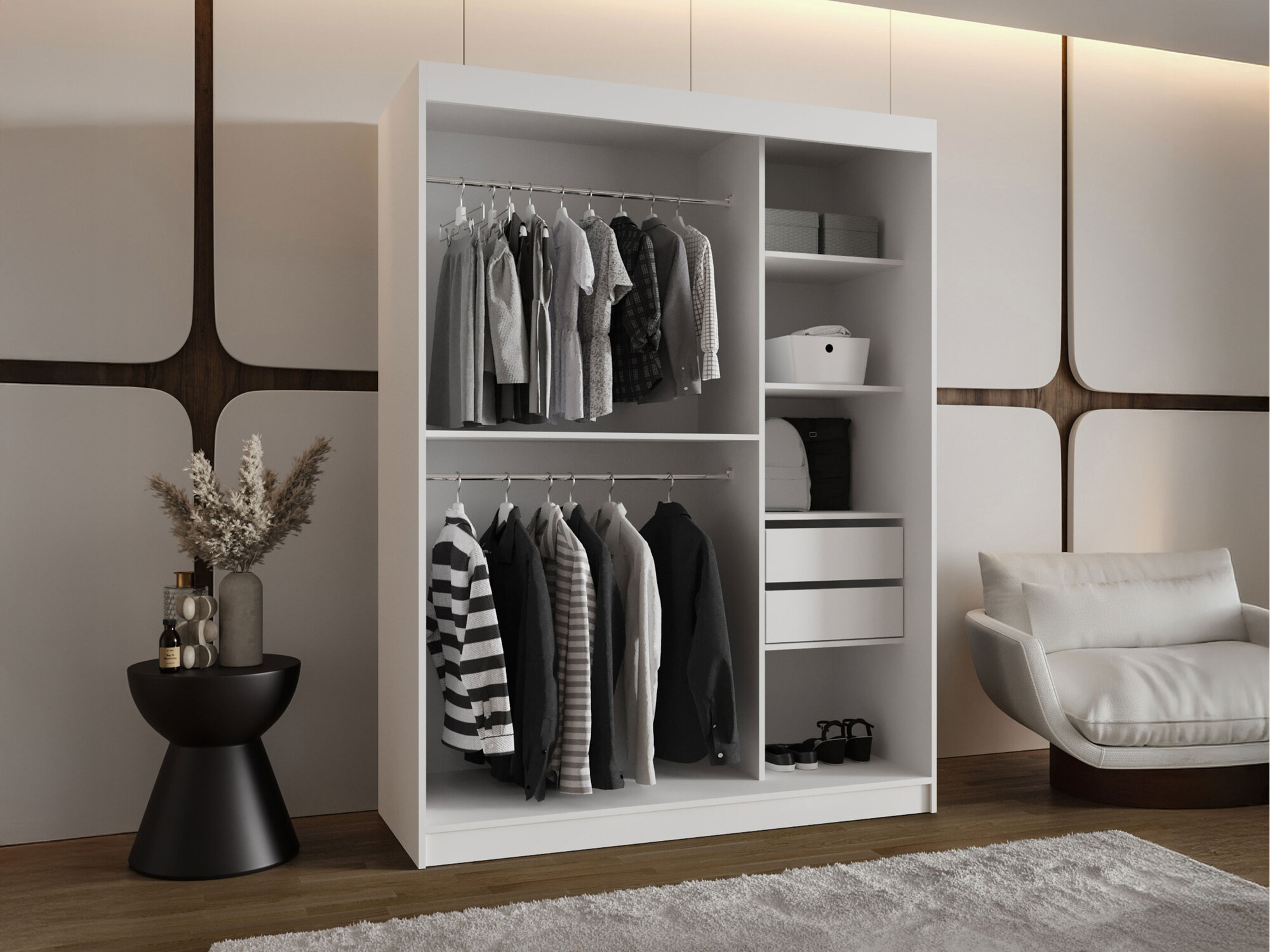 Skapis Hartford 502 (Melns)
