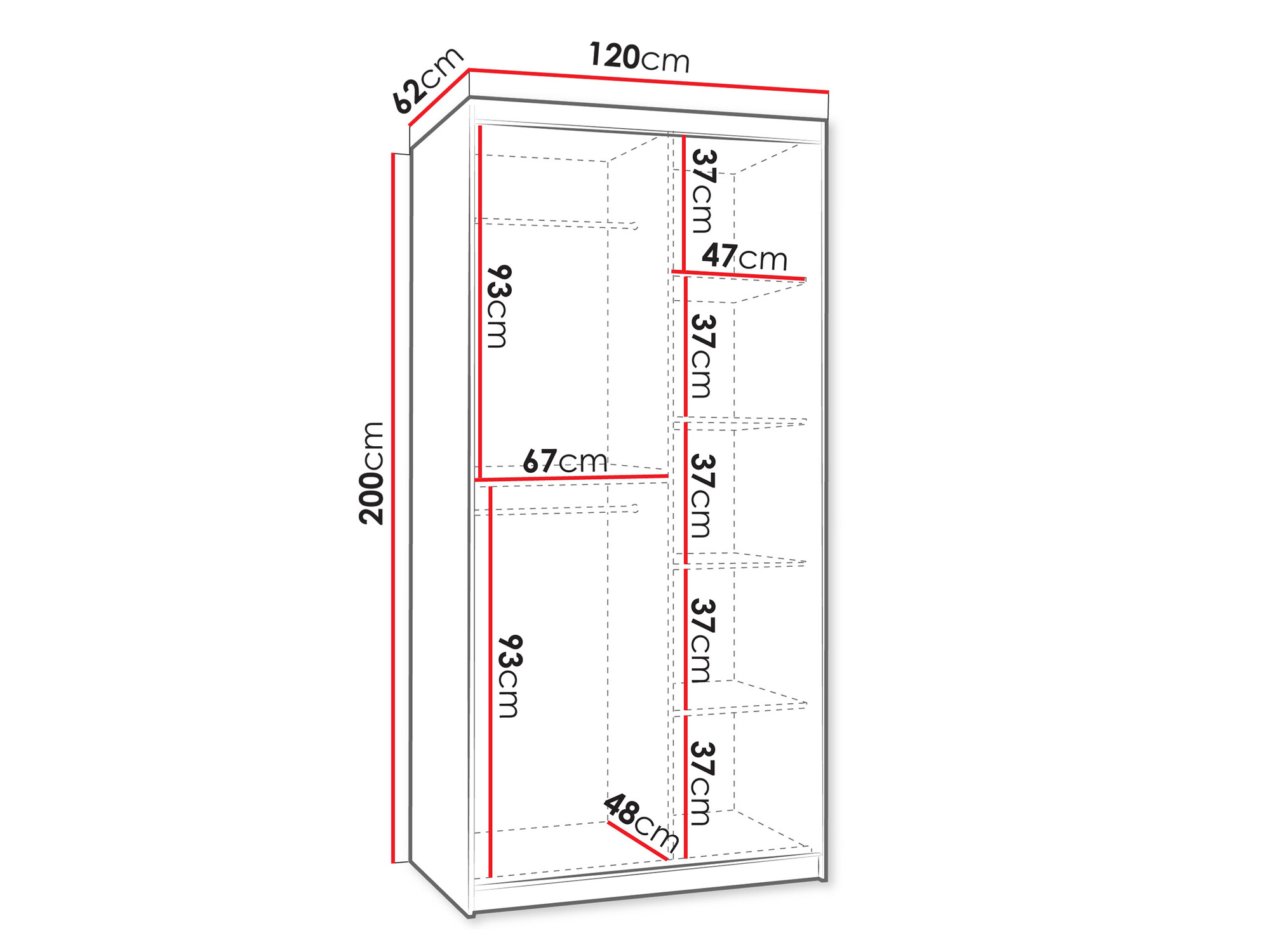 Skapis Hartford 504 (Melns)