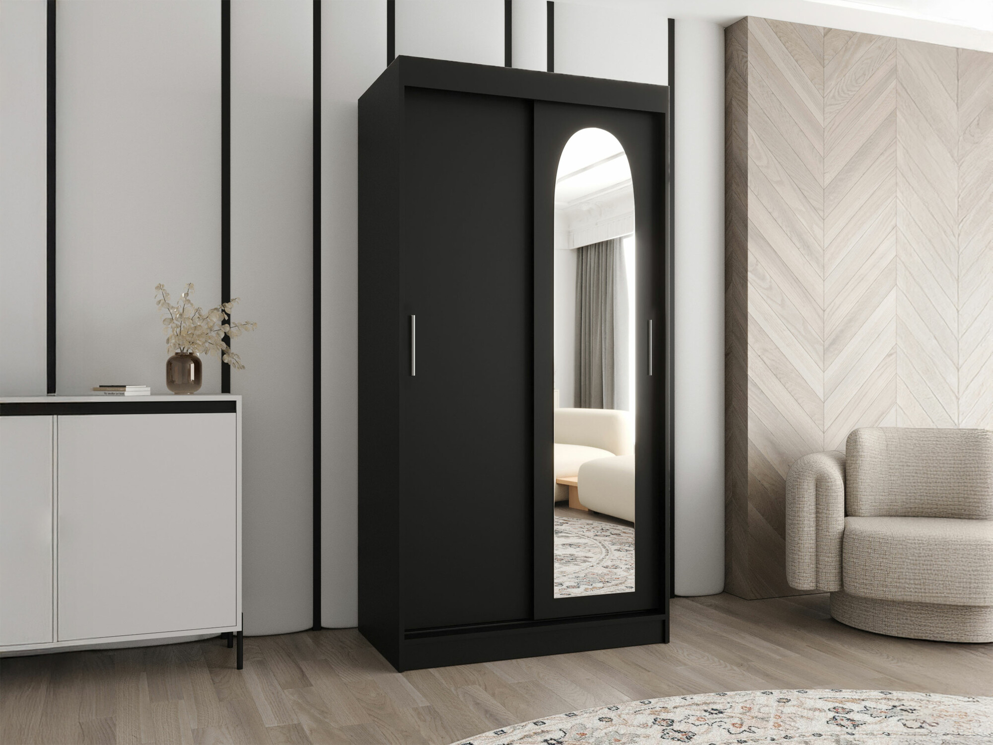 Skapis Hartford 505 (Melns)