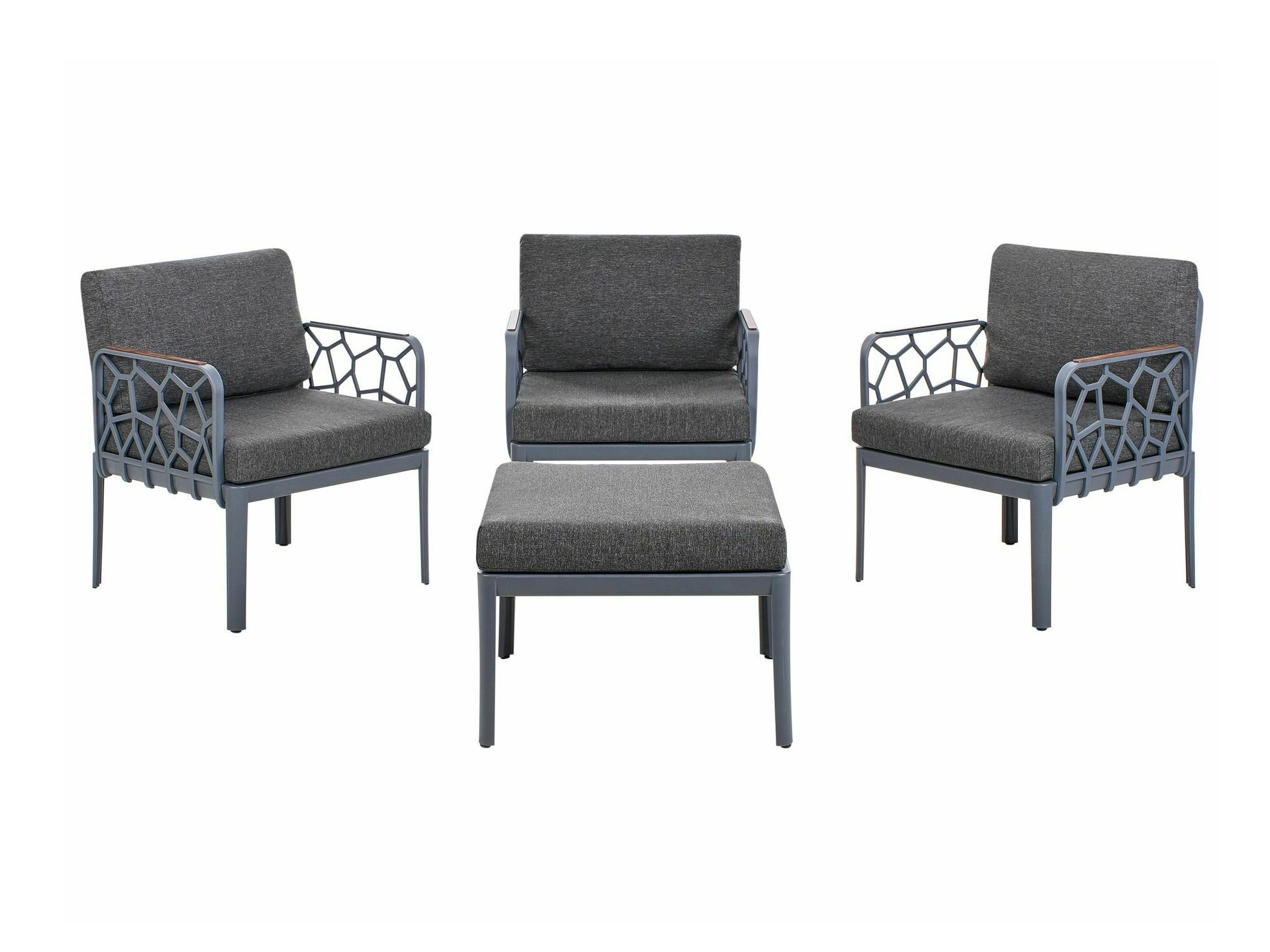 Dārza mēbeļu komplekts Berwyn 2653 (Pelēks)