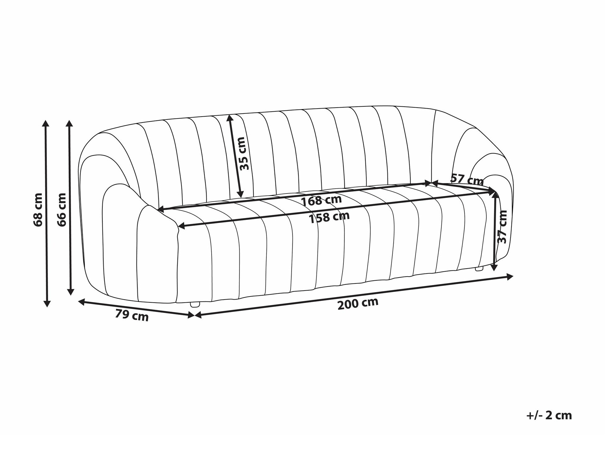 Dīvāns Berwyn 1270 (Bēšs)