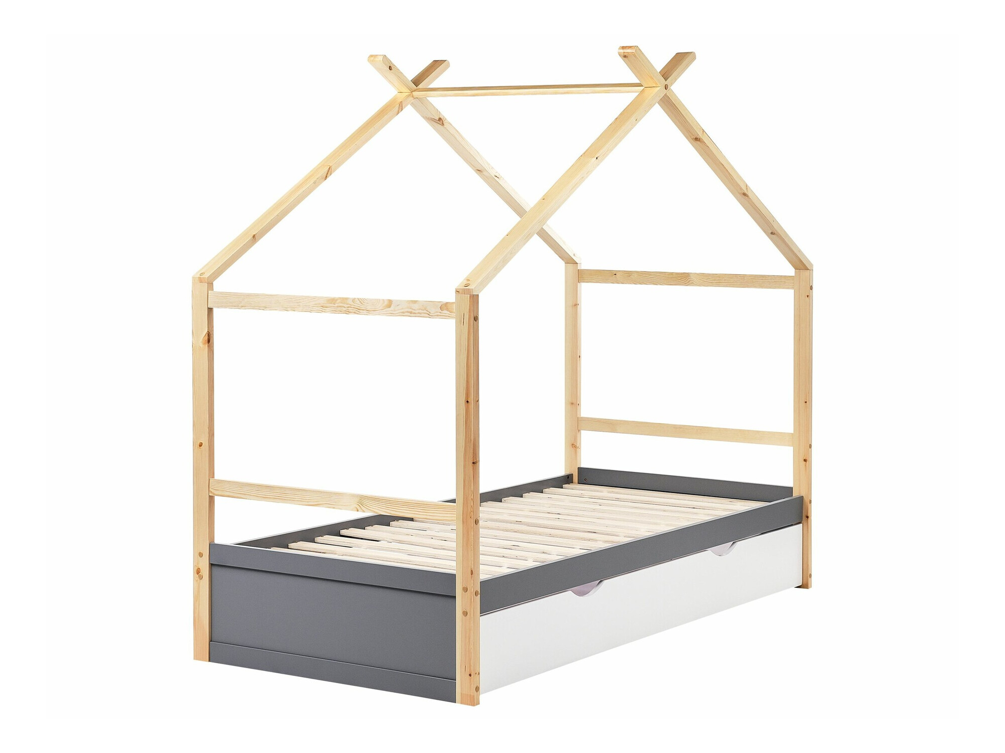 Кровать Berwyn 2652 (Серый + Светлое дерево)