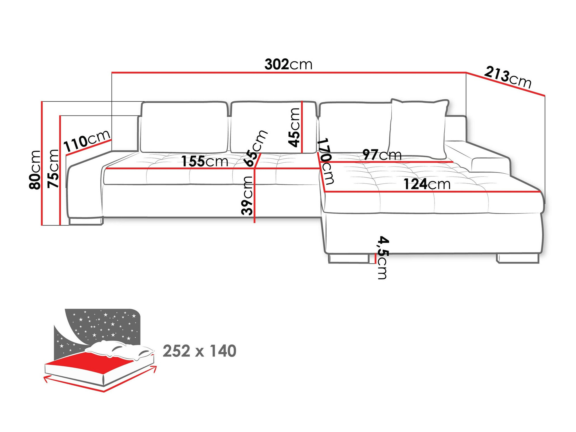 Stūra dīvāns Comfivo 147 (Wave 09)