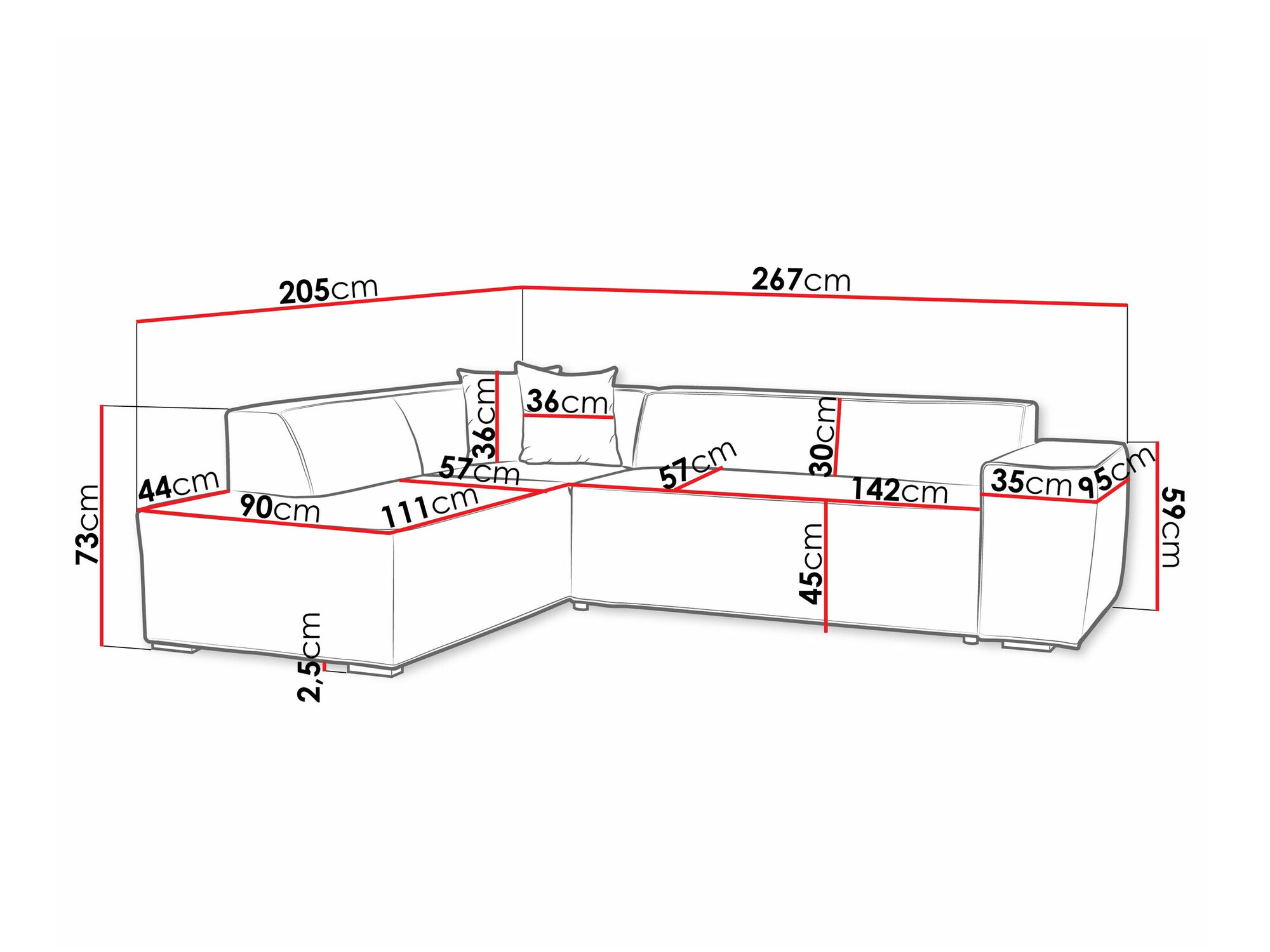 Stūra dīvāns Comfivo 289 (Clara 215.02)