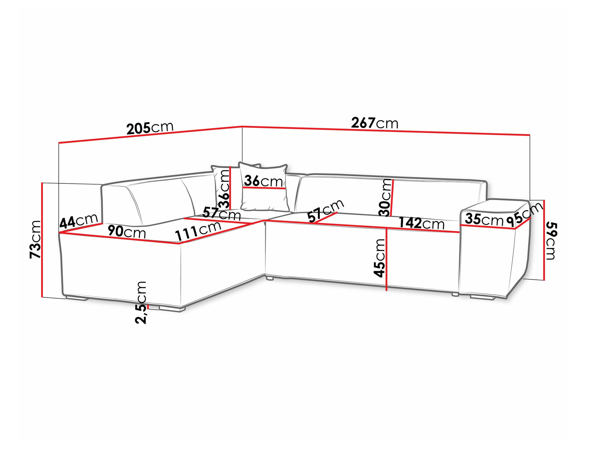 Stūra dīvāns Comfivo 289 (Clara 215.02)