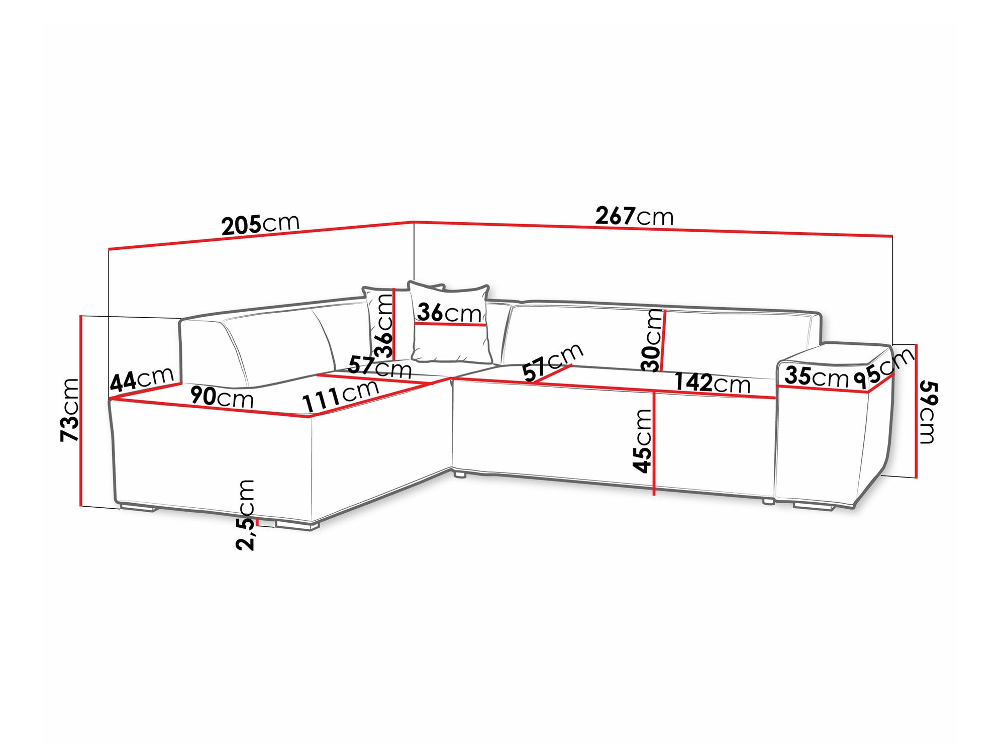 Stūra dīvāns Comfivo 289 (Coral 75)