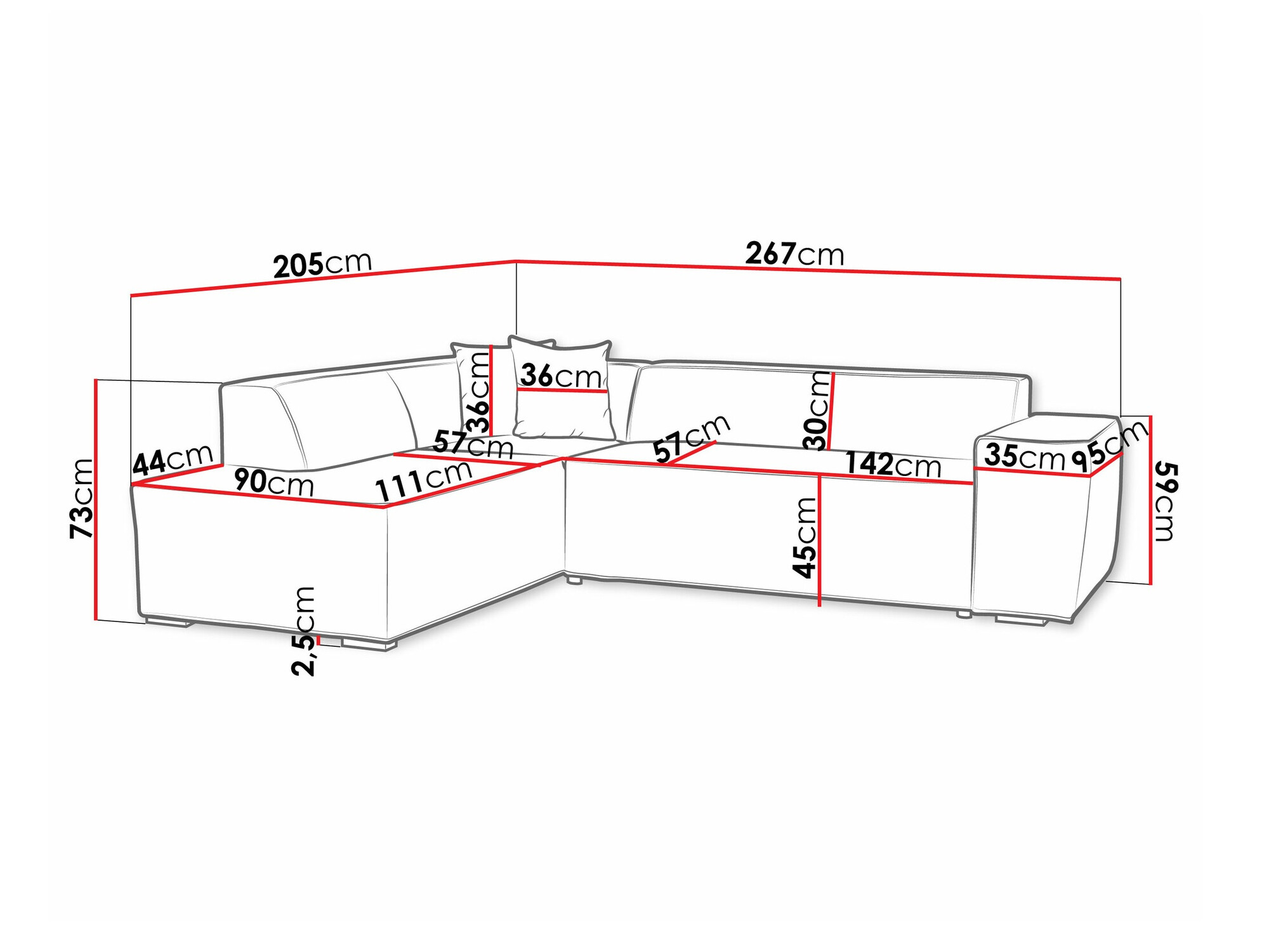 Stūra dīvāns Comfivo 289 (Wave 05)