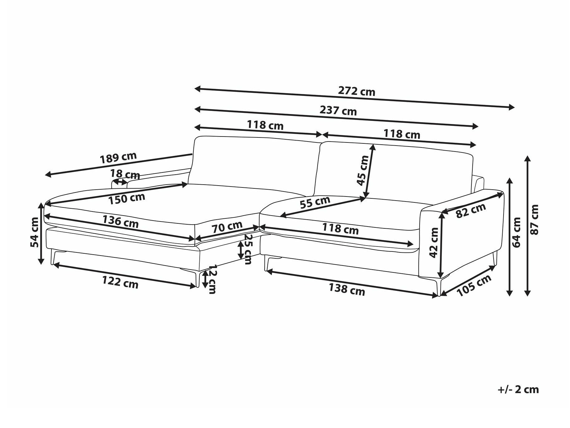 Угловой диван Berwyn 2398 (Серый)