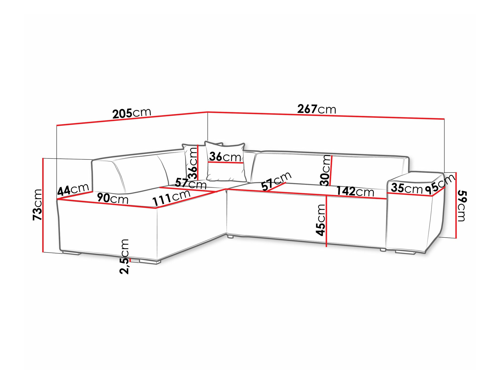 Угловой диван Comfivo 289 (Coral 65)