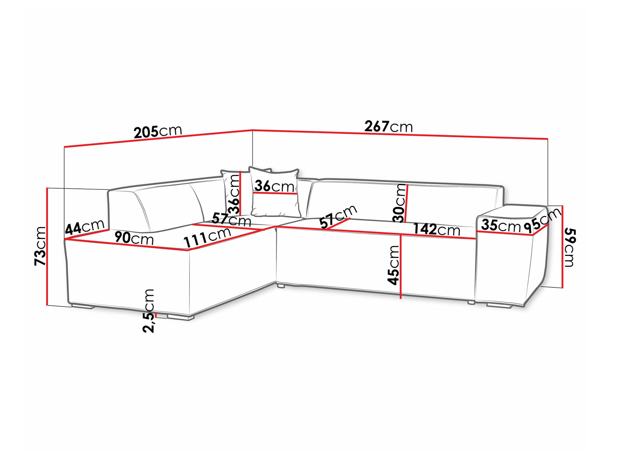 Угловой диван Comfivo 289 (Coral 70)