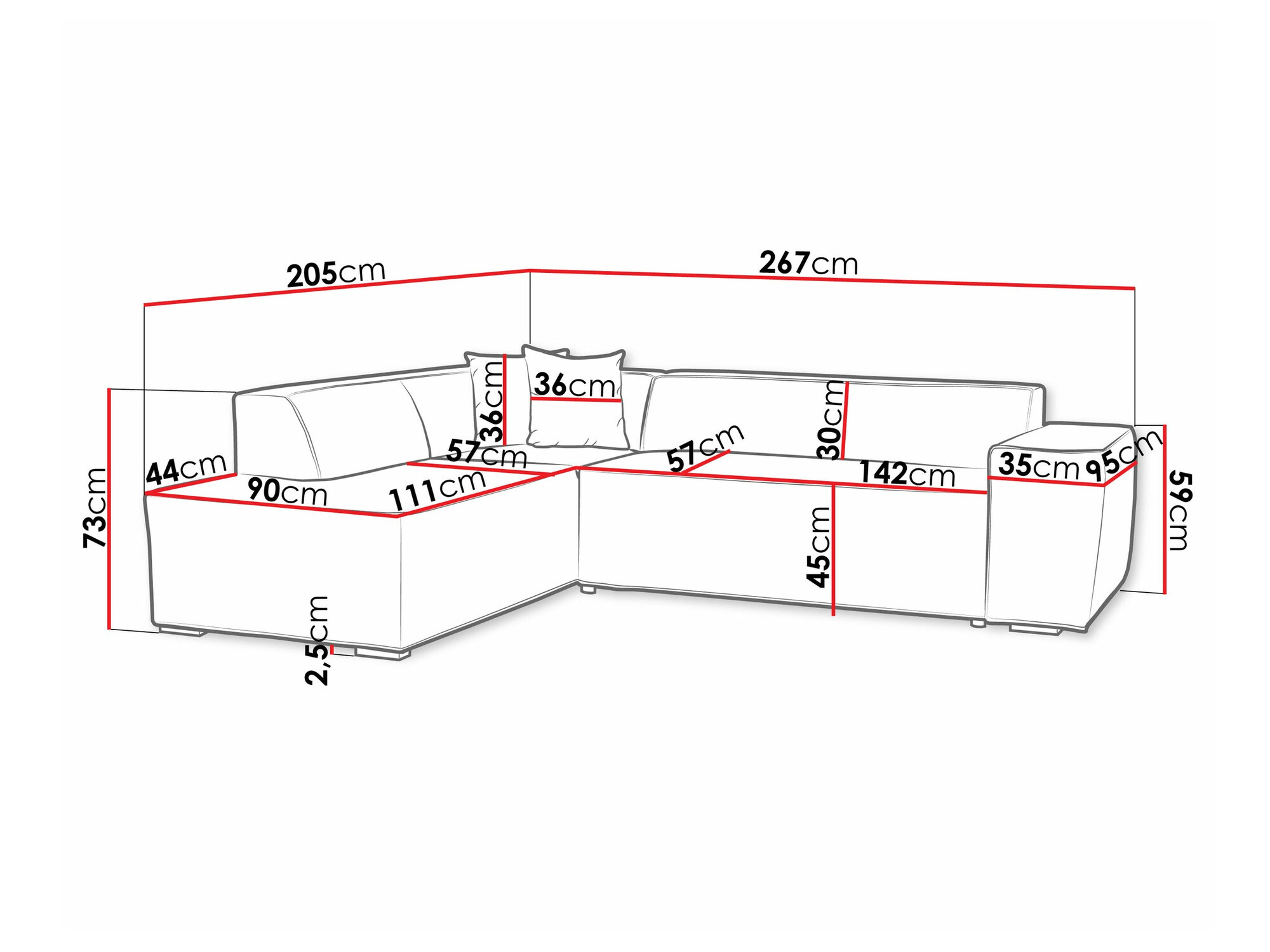 Угловой диван Comfivo 289 (Coral 70)