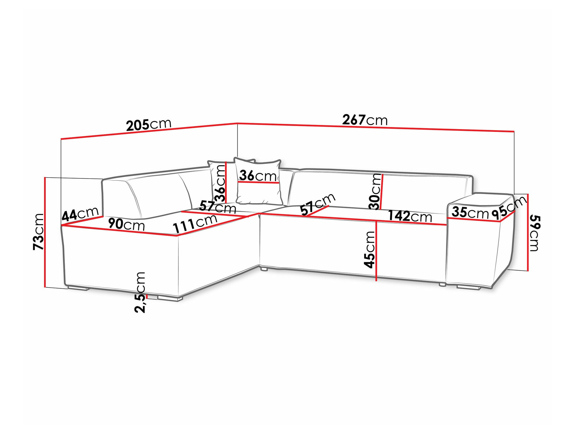 Угловой диван Comfivo 289 (Wave 05)