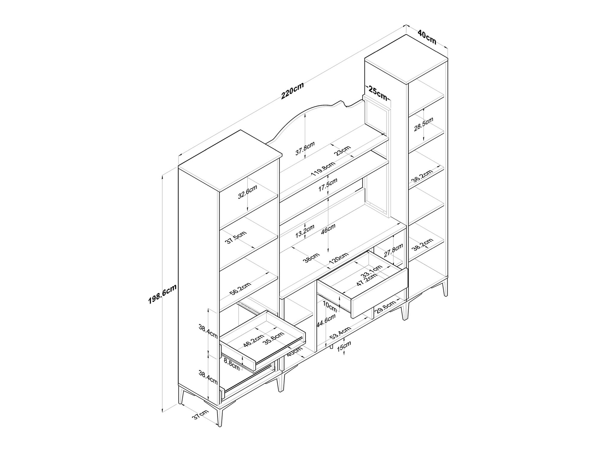 Daudzfunkcionāla mēbele Kailua 2487