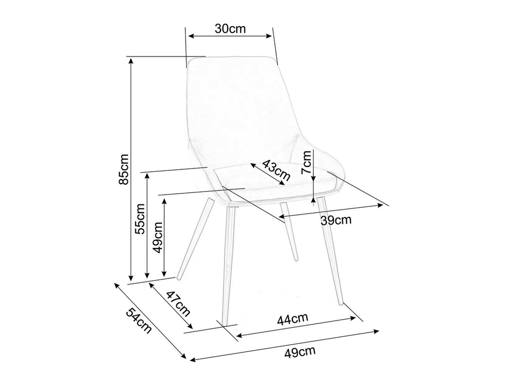 Krēsls Detroit 745 (Pelēks)
