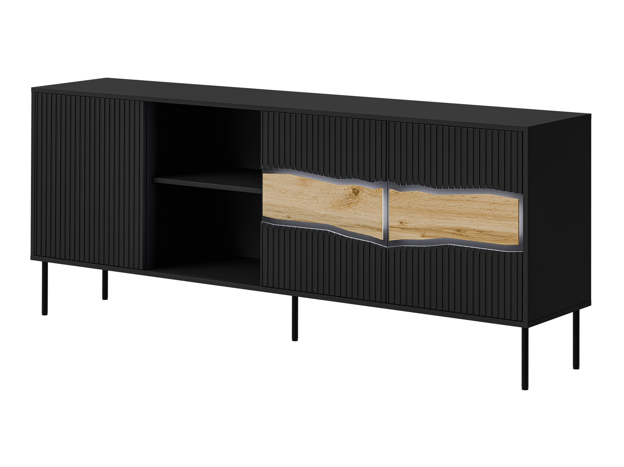 Шкафчик Monevare 101 (Чёрный + Дуб вотан)